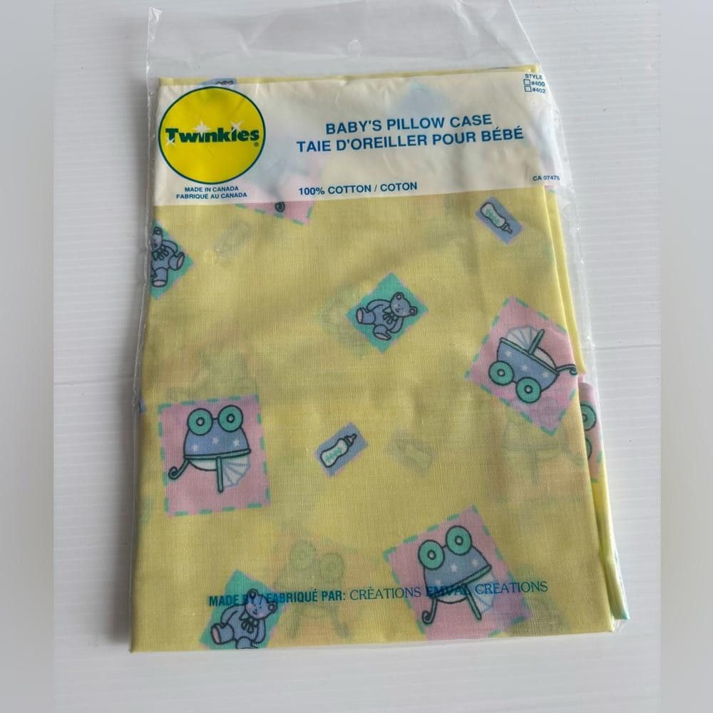 Designer Vintage 90s Baby’s yellow Pillowcase by Emval Creations Size ONE SIZE - 1 Thumbnail