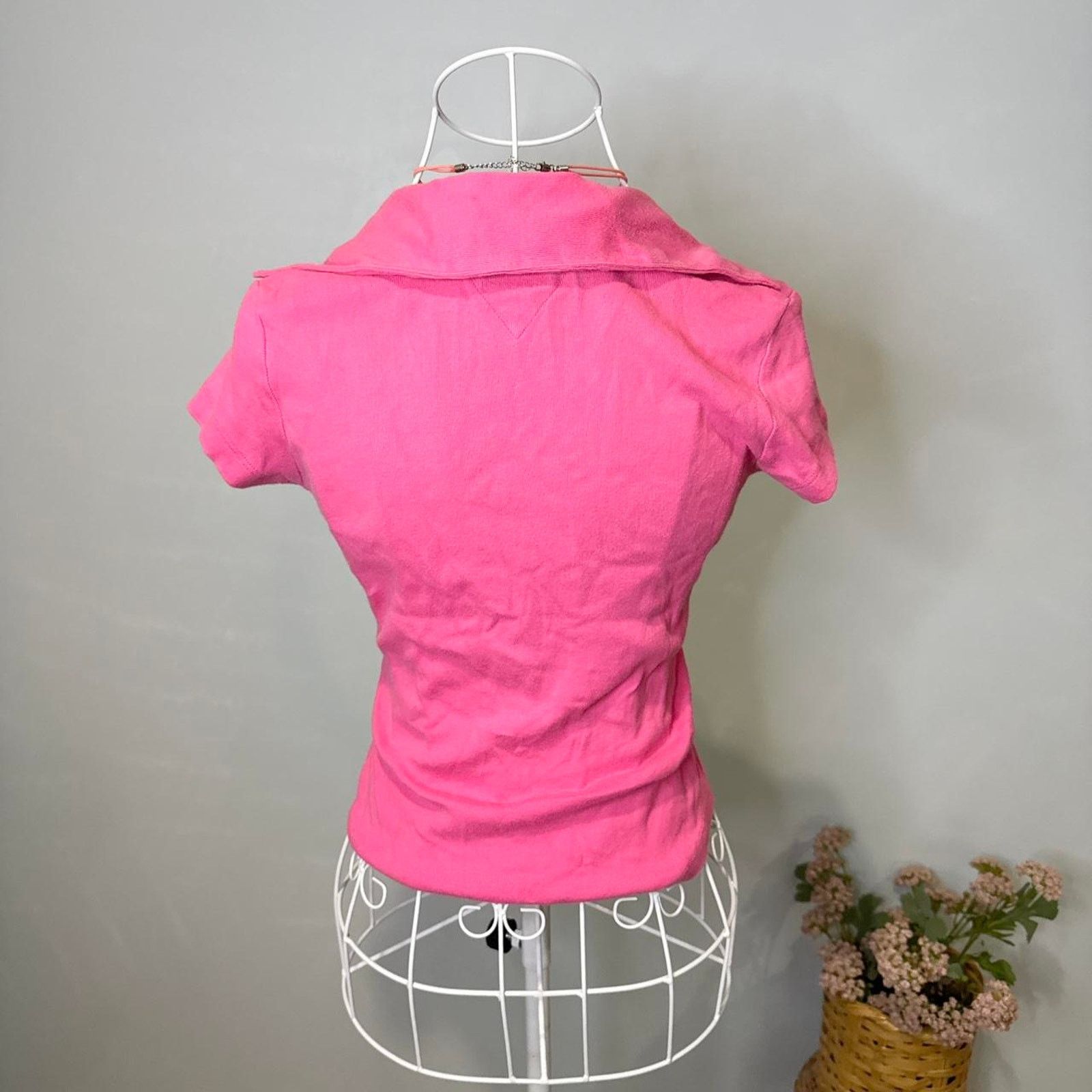 Tommy Hilfiger Cute rare vintage y2k tommy hilfiger collared pink polo top Size M / US 6-8 / IT 42-44 - 4 Thumbnail