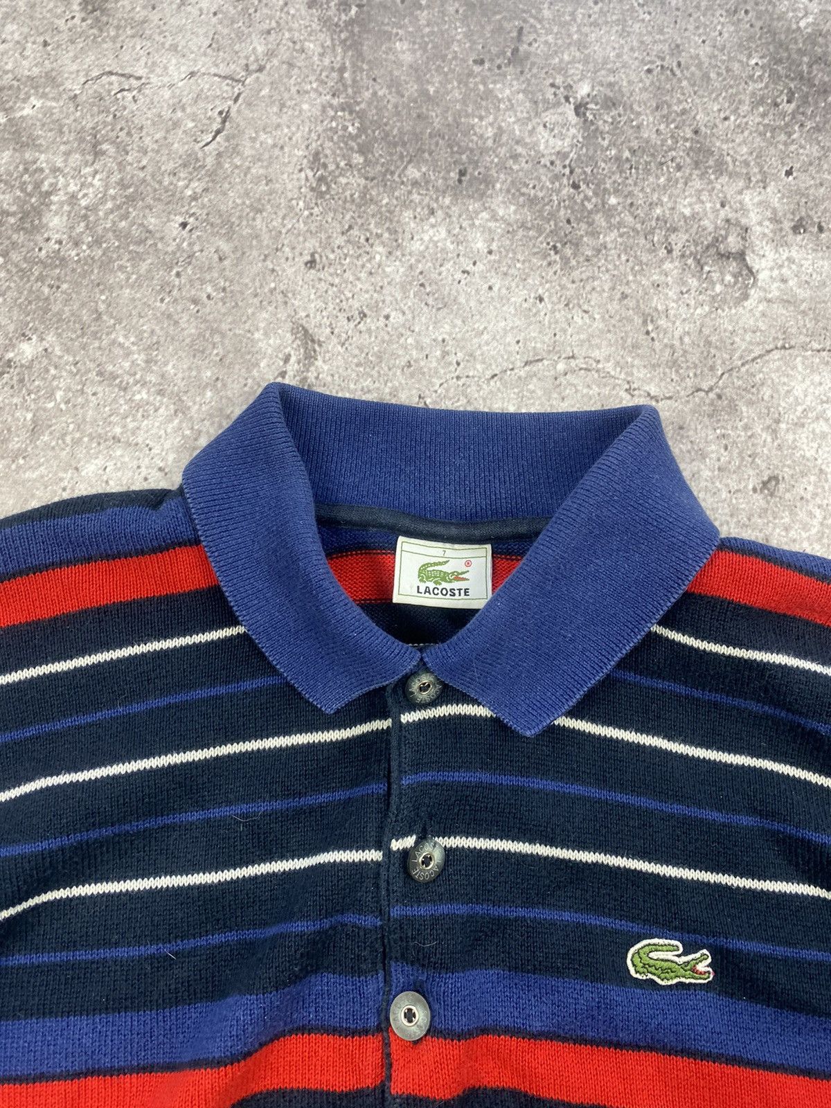 Japanese Brand × Lacoste × Vintage Vintage Lacoste Striped Shirt Long Sleeve Polo 90s Japan Size US XXL / EU 58 / 5 - 3 Thumbnail