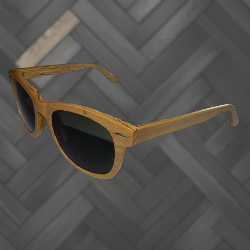 Vintage EYEBUYDIRECT Wood Sunglasses Frames Only 51[]20 140 Brown Unisex Size ONE SIZE - 1 Thumbnail