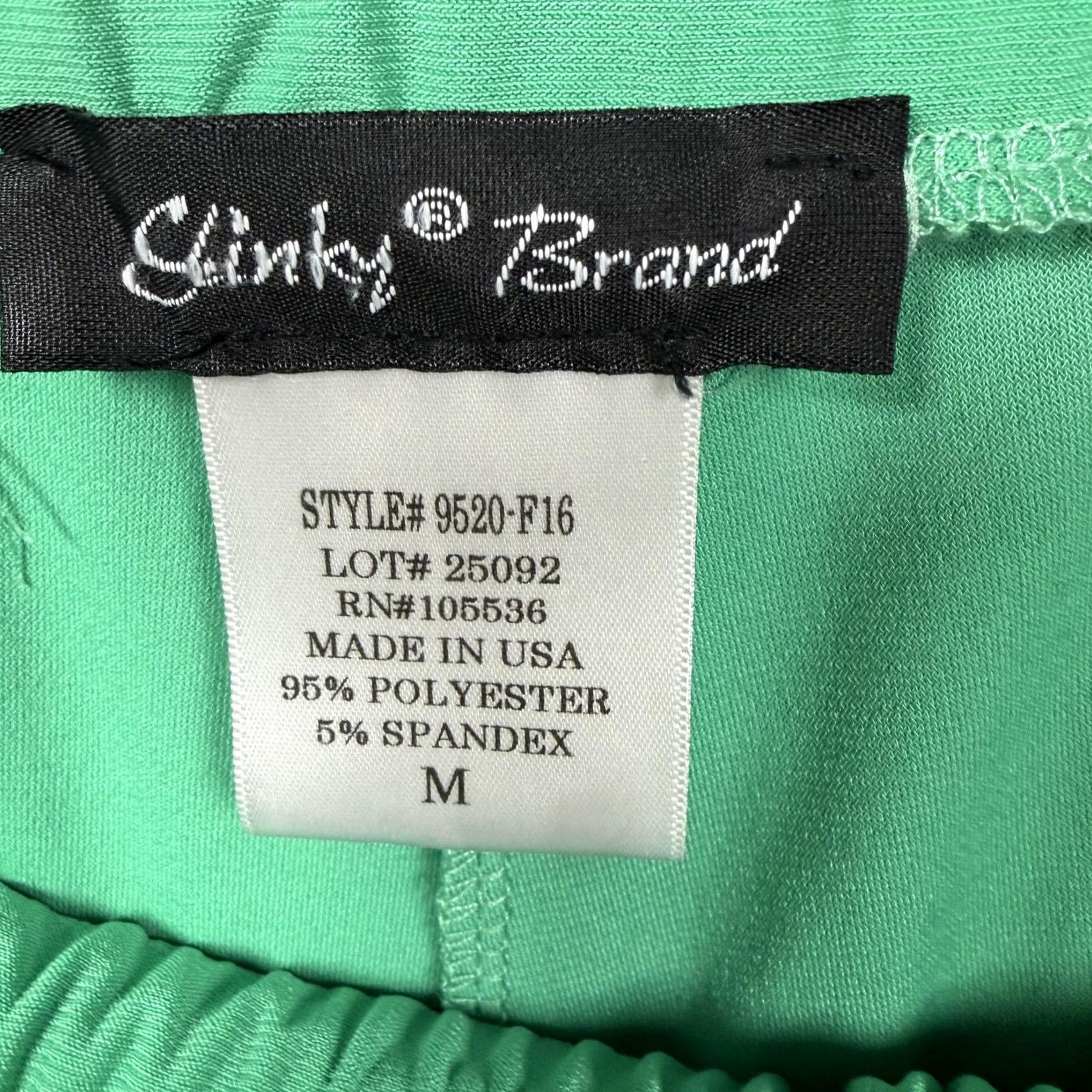 J Brand Slinky Brand Jogger Pants Womens M Green Tapered Pull On Elastic Waist Pockets Jersey 95% Polyester 5% Spandex USA Size 32" / US 10 / IT 46 - 6 Thumbnail