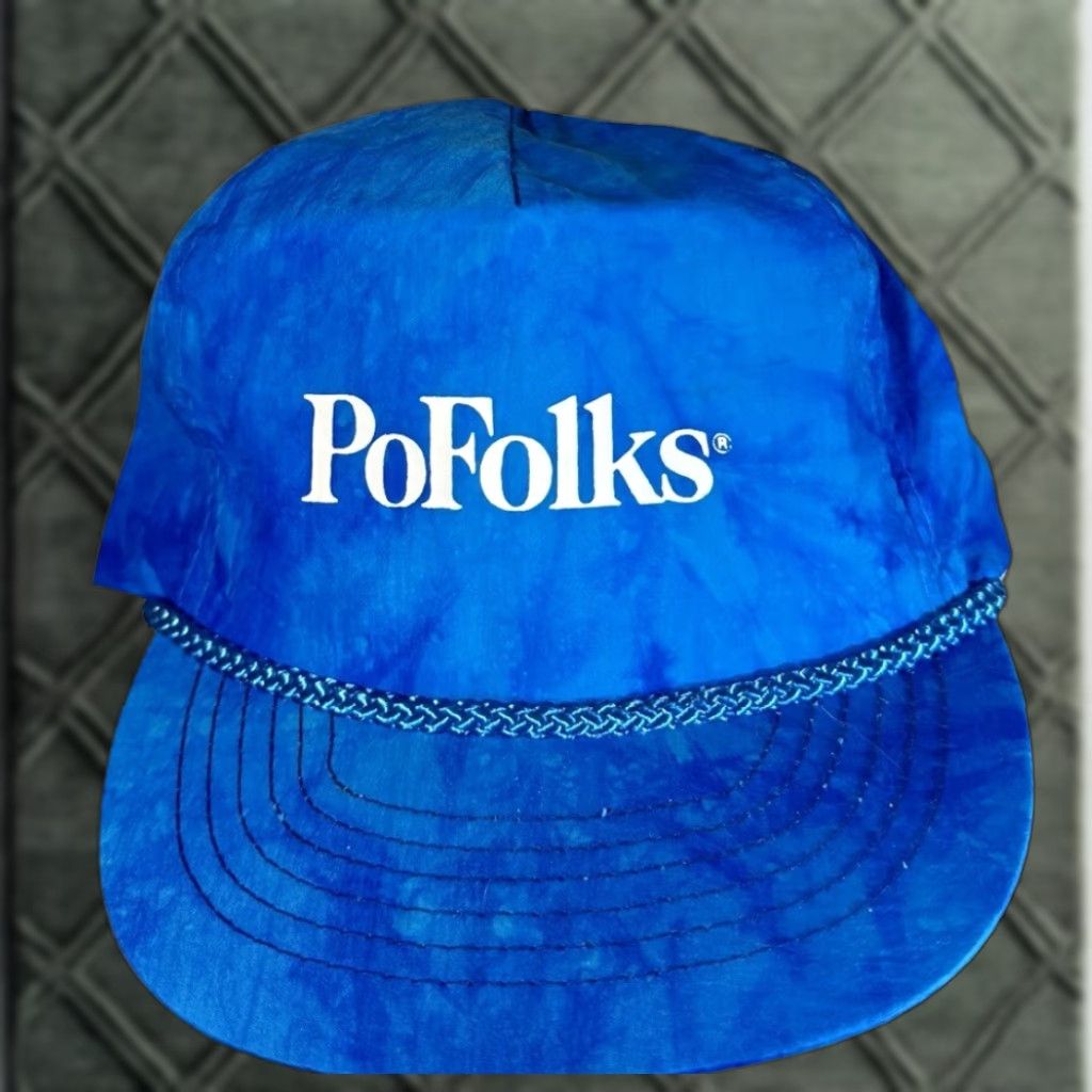 Roper VINTAGE PoFolks Restaurant Southern Homestyle Florida Rope Adjustable Hat 80s Trucker Blue Men One Size Size ONE SIZE - 1 Thumbnail