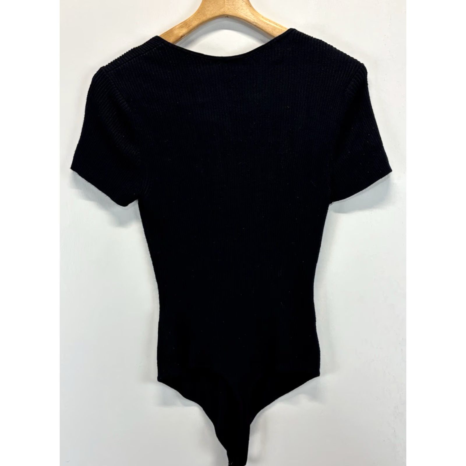 Abercrombie & Fitch VINTAGE Abercrombie & Fitch Ribbed One Piece Bodysuit Thong Black Women’s XL Square Neck Size XL / US 12-14 / IT 48-50 - 3 Thumbnail