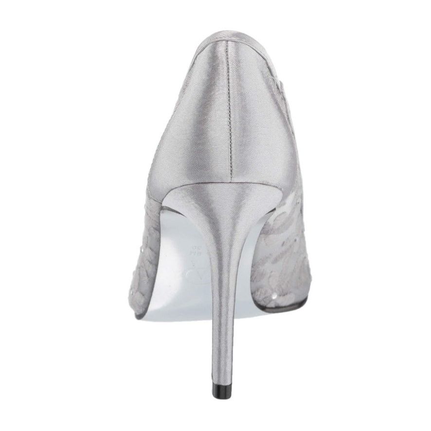 Adrianna Papell Adrianna PAPELL Womens Frances SILVER Mesh Heels Pumps / 10W Size US 10 / IT 40 - 4 Thumbnail