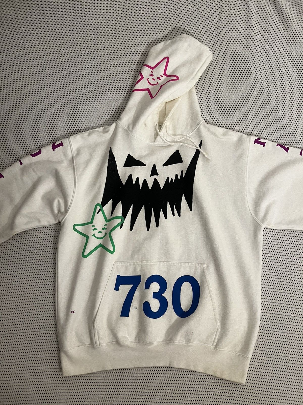 Asspizza × Designer Asspizza Pumpkin Face White Hoodie OG 2022
