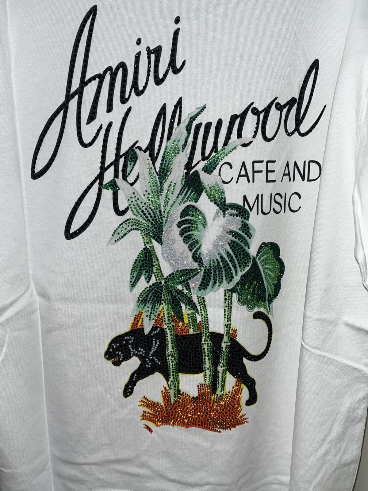 Amiri Amiri Crystal Hollywood Tee Sz L Size US L / EU 52-54 / 3 - 14 Thumbnail