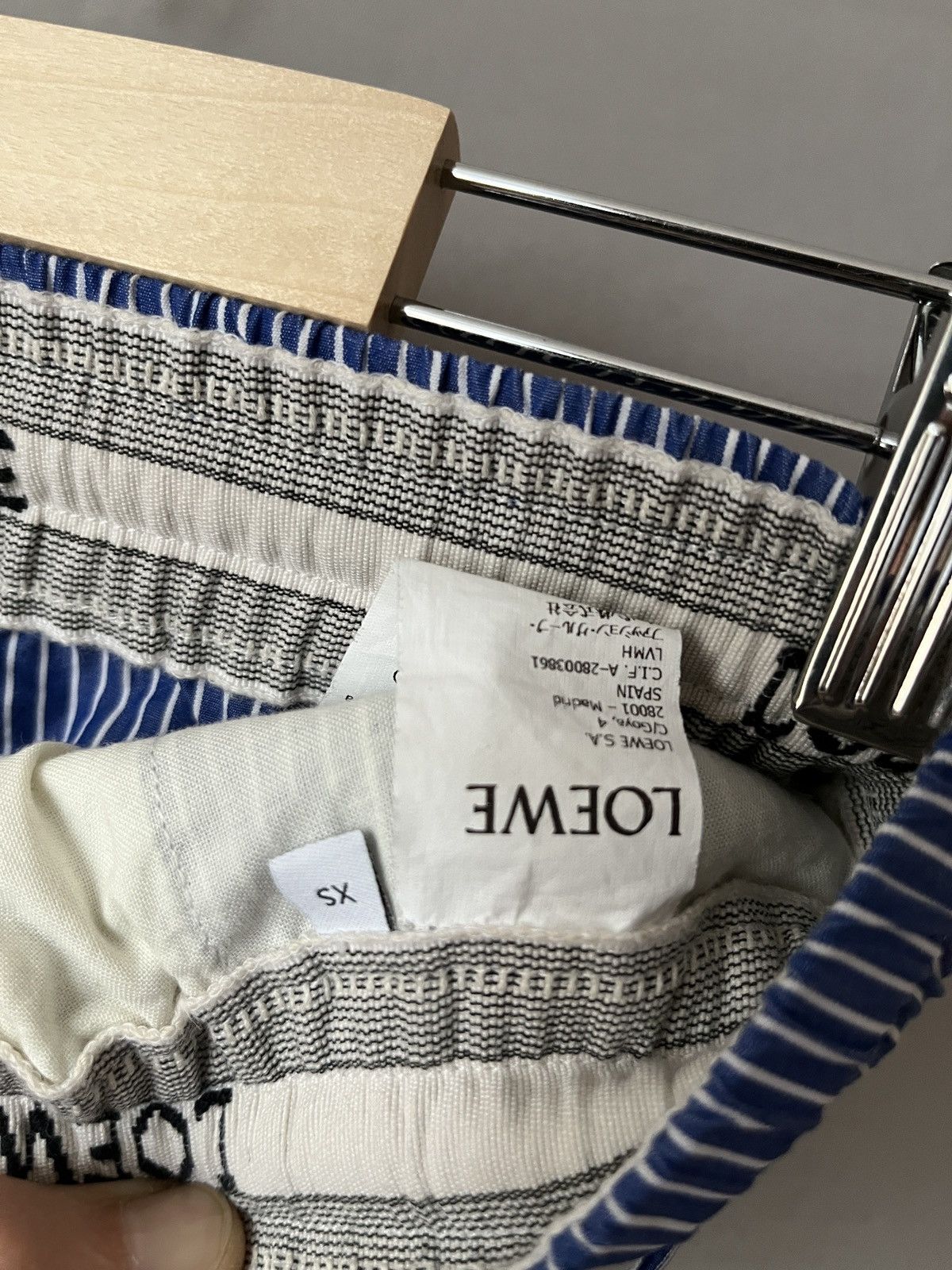 Loewe LOEWE Blue White Striped Shorts Size 25" / US 0 / IT 36 - 20 Thumbnail