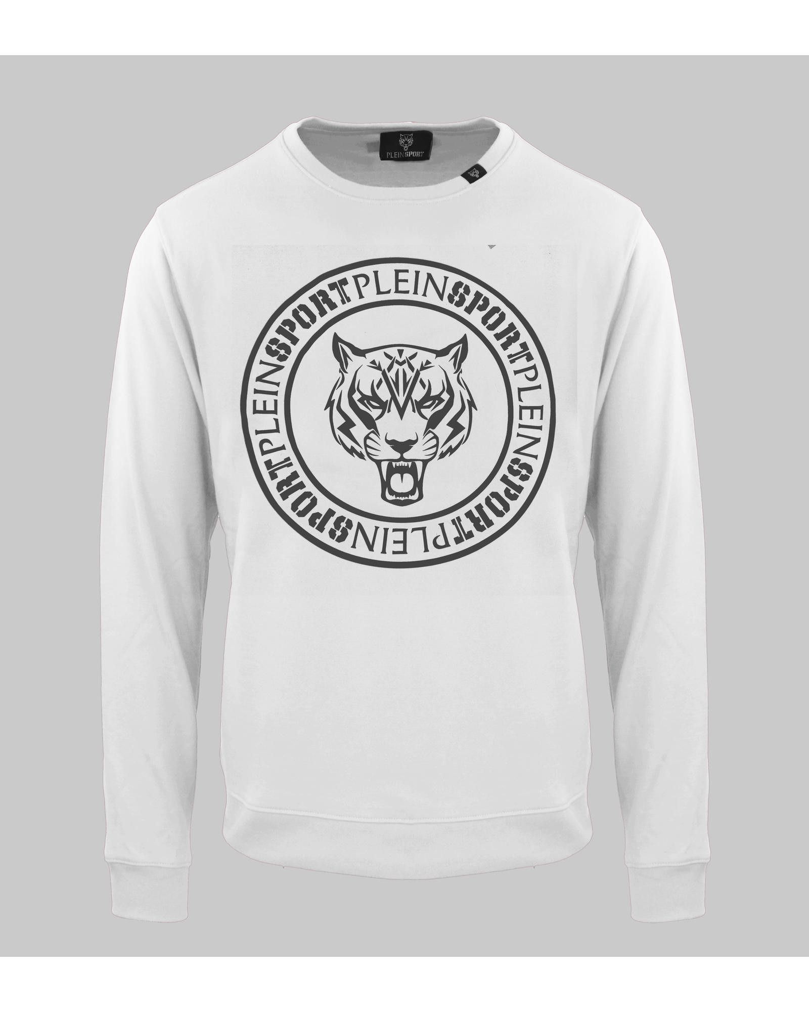 image of Philipp Plein Long Sleeve Solid Sweatshirt in White, Men's (Size 2XL)