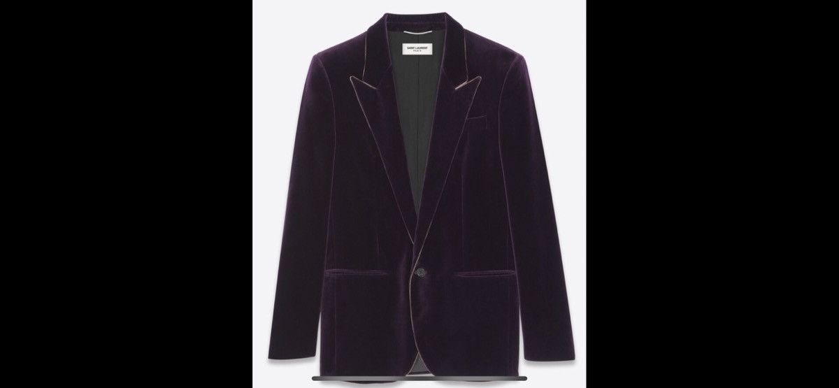 Saint Laurent Paris Saint Laurent men’s velvet gold trim blazer. 52/42. $2990 Size 42R - 2 Thumbnail