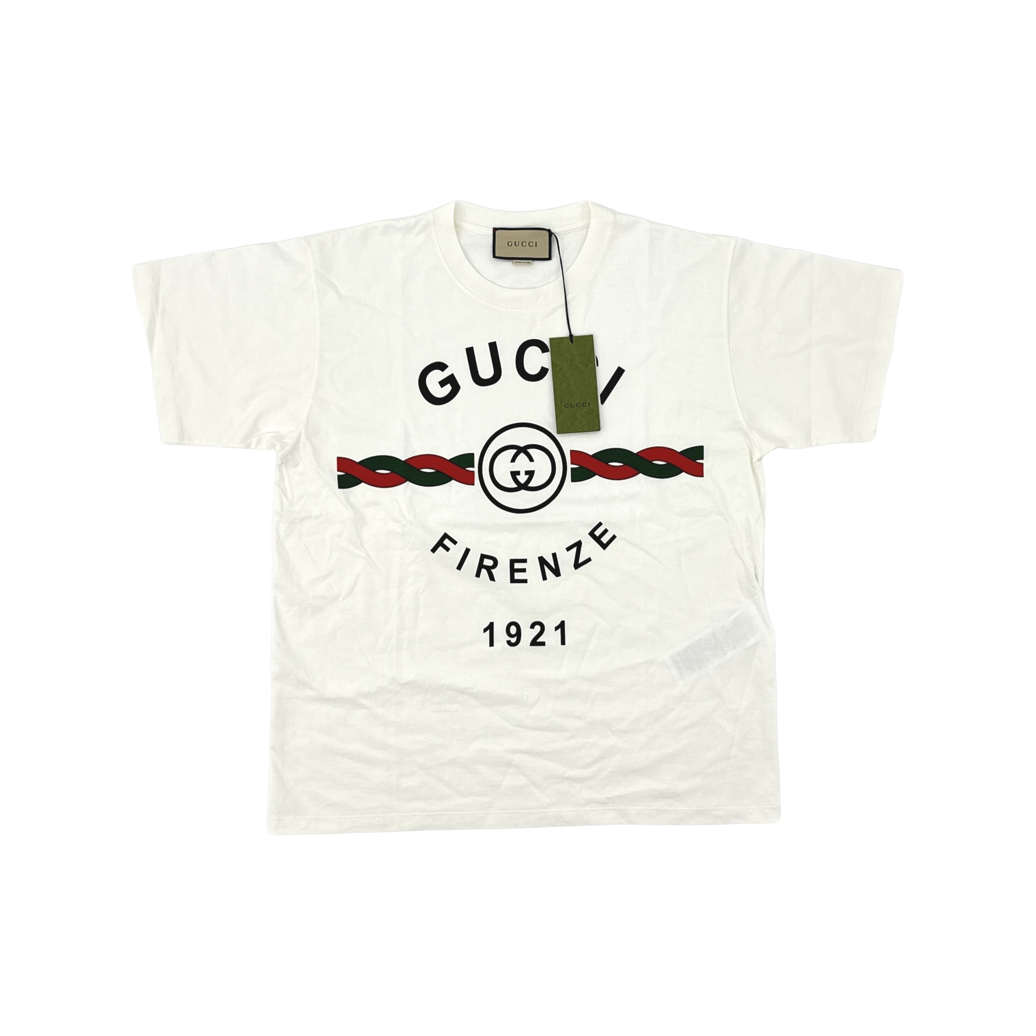 Gucci Gucci Firenze 1921 Graphic T-Shirt S Size US S / EU 44-46 / 1 - 1 Thumbnail