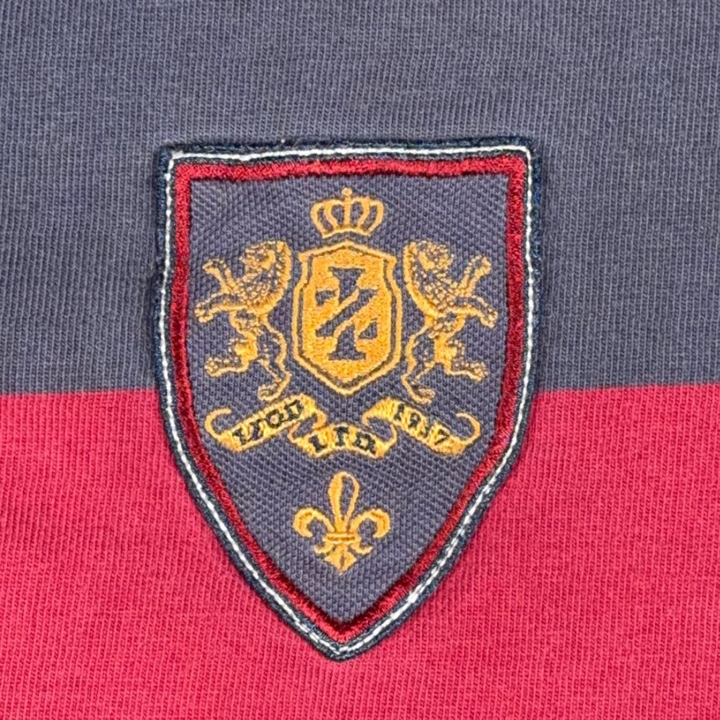 Izod VINTAGE Izod Polo Shirt Adult EXTRA LARGE TALL Red Striped Knit Polo with Embroidered Crest Mens Size US XL / EU 56 / 4 - 4 Thumbnail