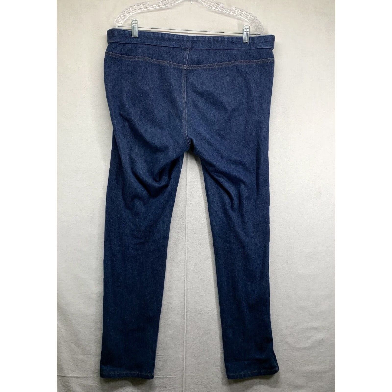 Vintage Focus Lifestyle Jeans Womens Large Blue Dark Wash Straight Leg Mid Rise Stretch Size 36" / US 14 / IT 50 - 2 Thumbnail