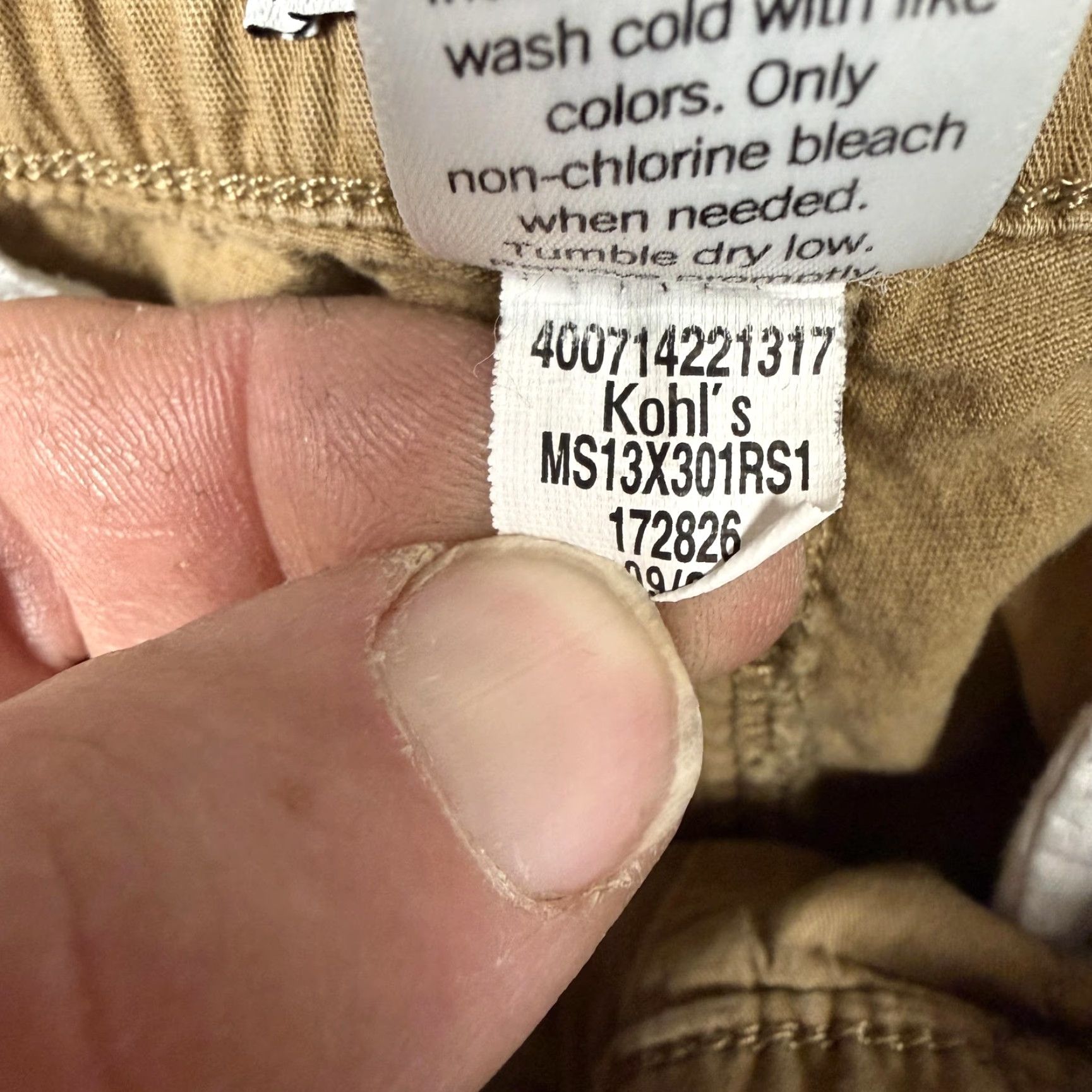 Vintage Sonoma Cargo Jogger Pants Mens M 30x27 Tan Cotton Spandex Elastic Waist Pockets Tapered Crew Casual Workwear Hipster Preppy Size US 31 - 7 Thumbnail