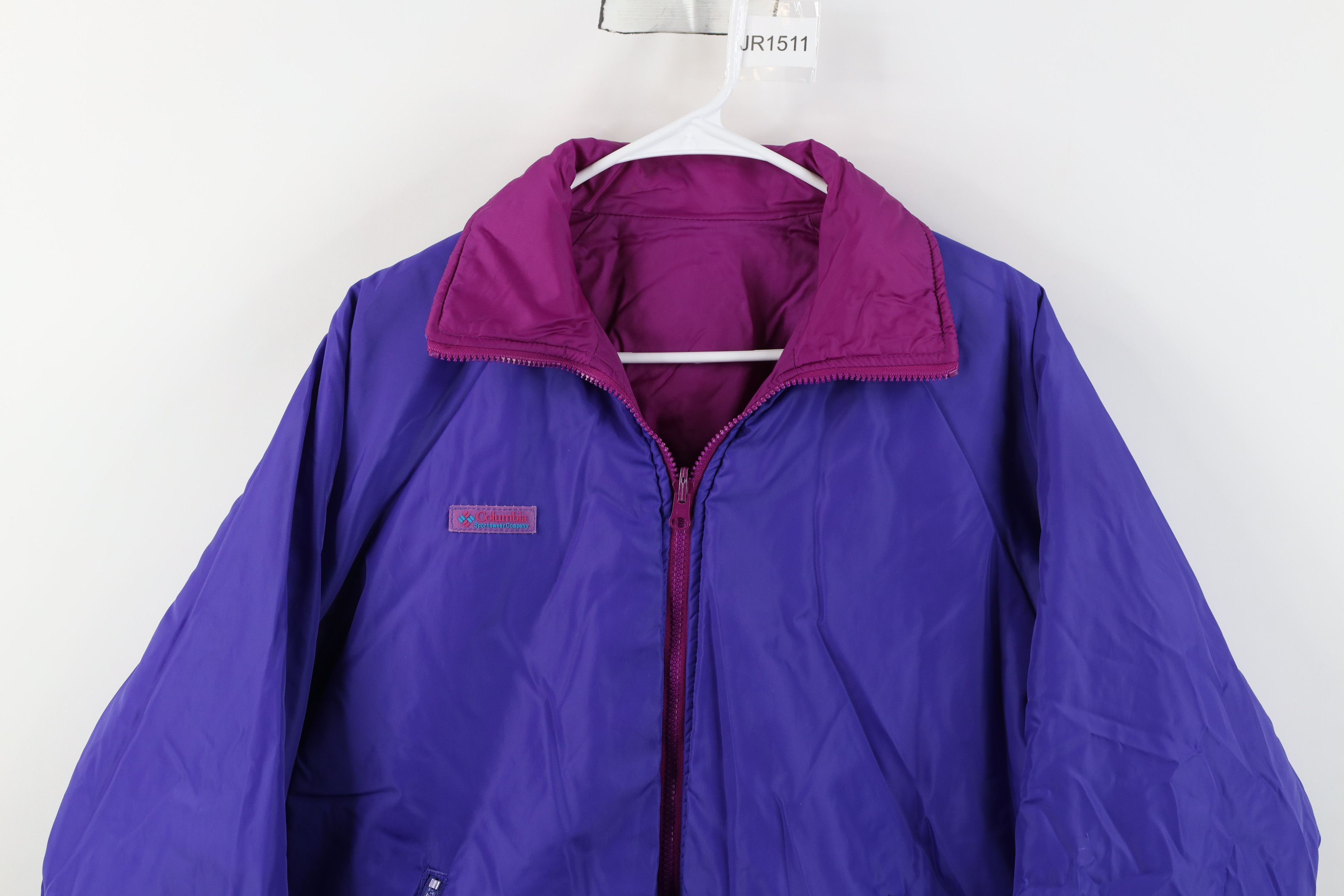 Columbia Vintage 90s Columbia Reversible Puffer Bomber Jacket Coat Size L / US 10 / IT 46 - 2 Thumbnail