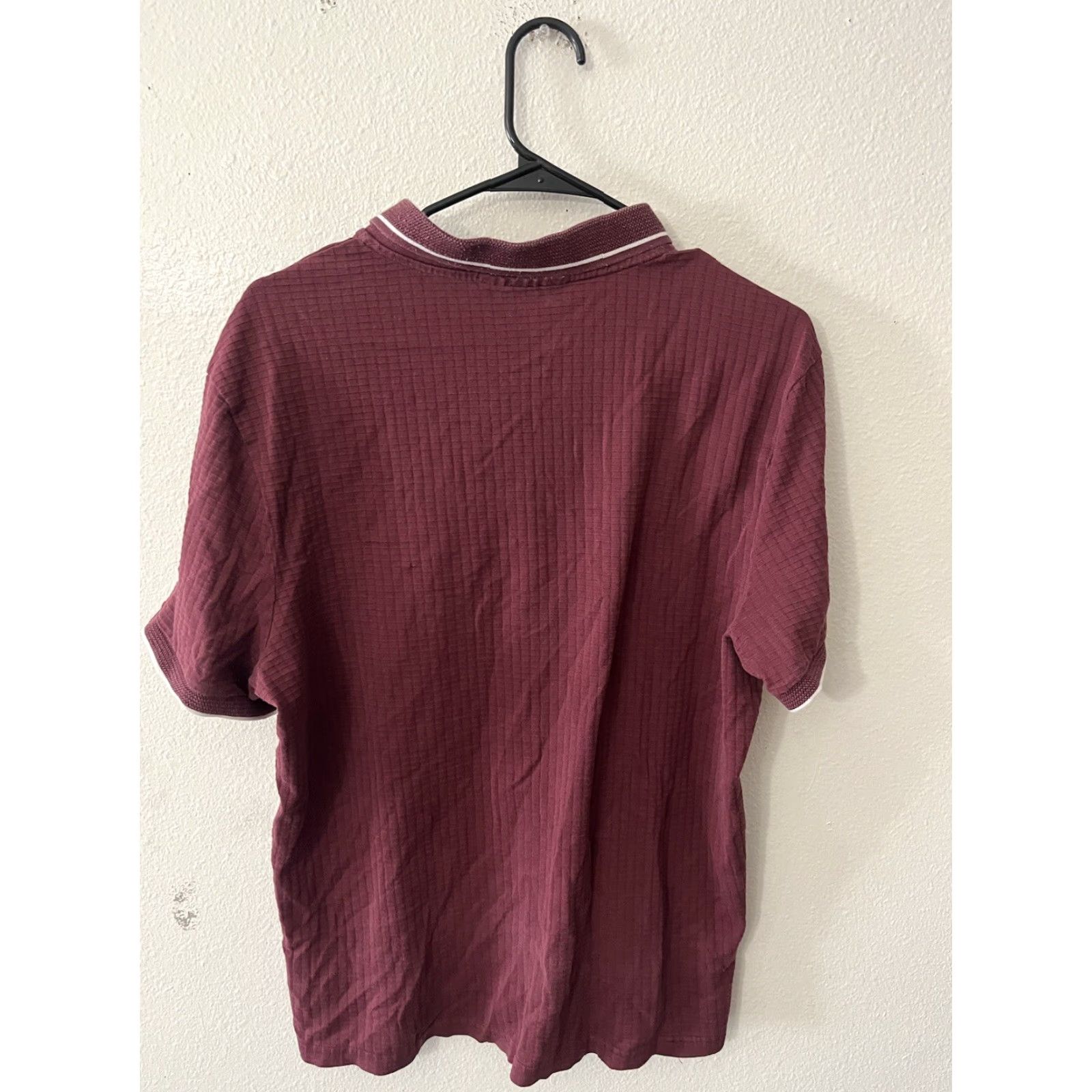 Michael Kors Michael Kors Polo Shirt Mens XL Maroon 1/4 Zip Pullover Short Sleeve Classic Designer Modern Logo Size US XL / EU 56 / 4 - 2 Thumbnail