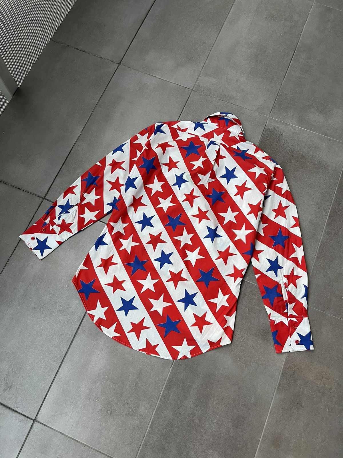 ERL !DS! FW22 ERL Star Print White Blue Red Shirt Size US M / EU 48-50 / 2 - 12 Thumbnail