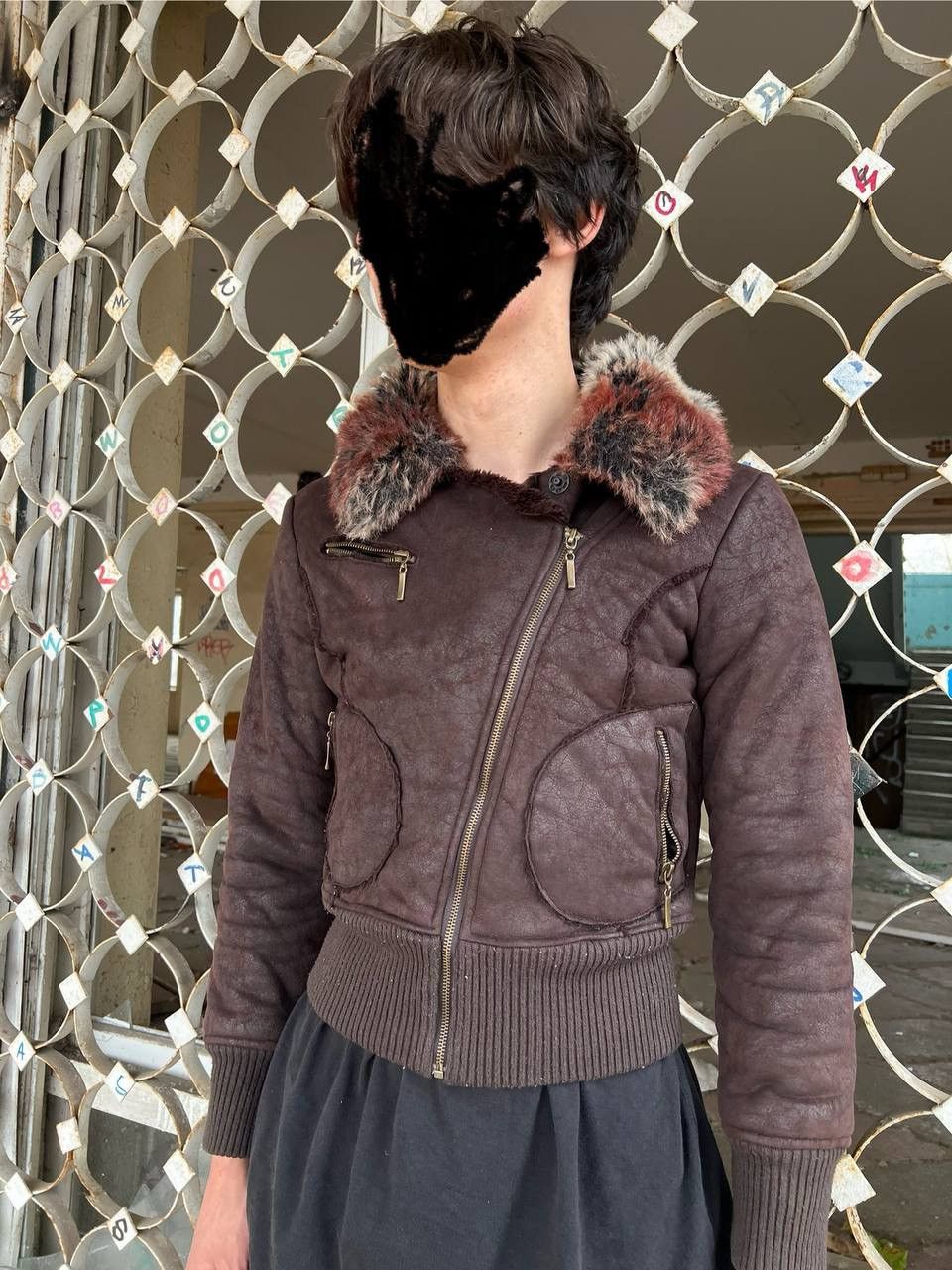 Vintage Vintage y2k Asymmetrical G.O.A Style Fur Bomber Jacket Size US S / EU 44-46 / 1 - 4 Thumbnail