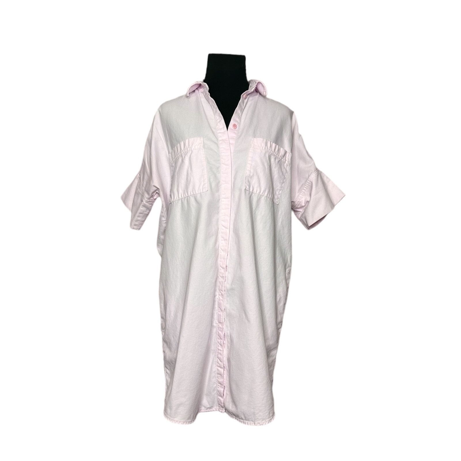 Madewell Madewell pink buttoned shirt mini dress size small Size S / US 4 / IT 40 - 15 Thumbnail