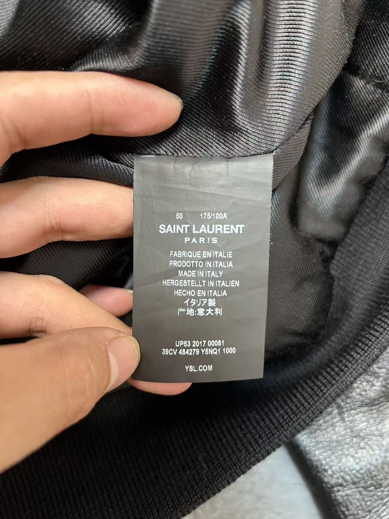 Saint Laurent Paris Black Leather Jacket sz 50 Size US M / EU 48-50 / 2 - 5 Thumbnail