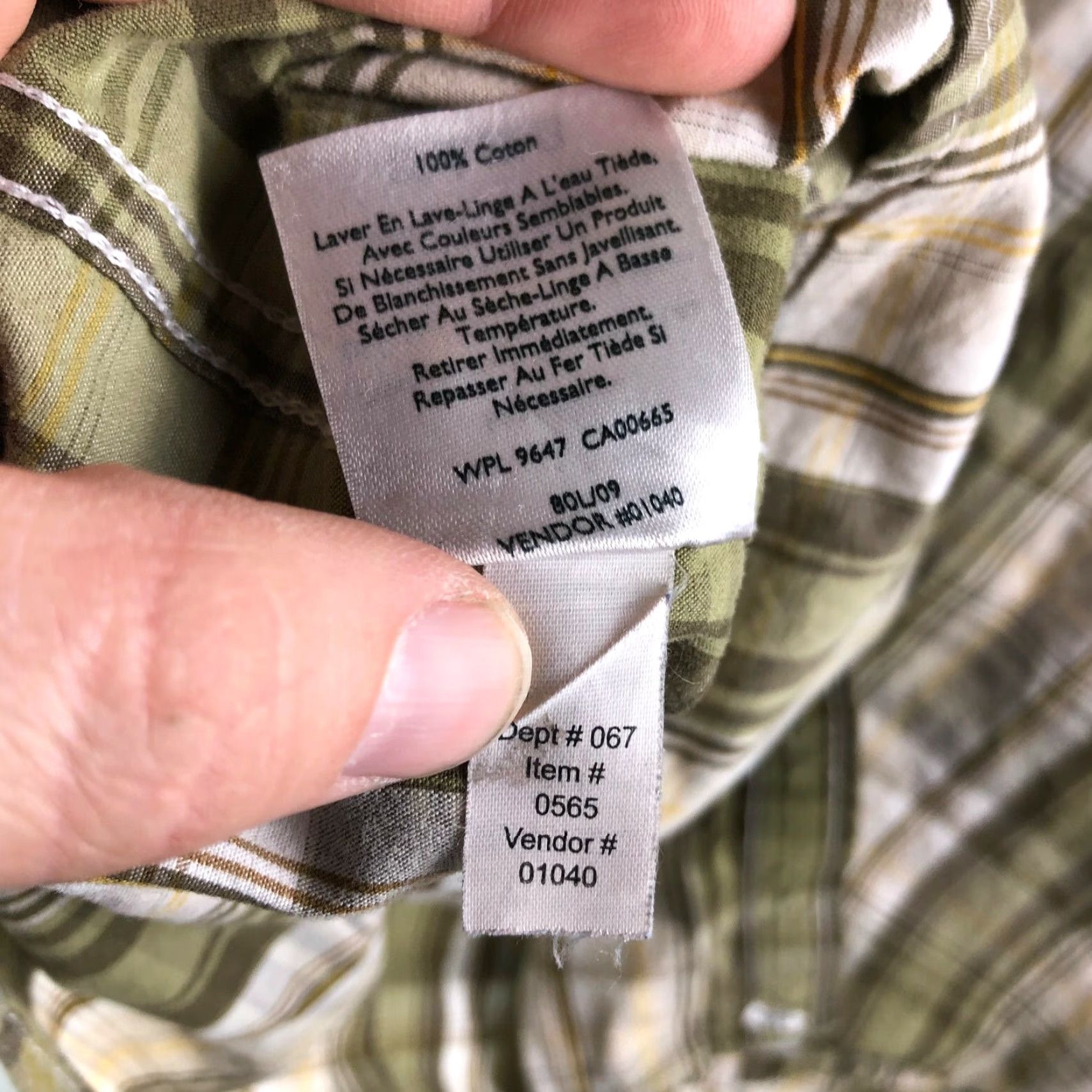 Eddie Bauer Eddie Bauer Classic Fit Mens Large Green Plaid Long Sleeve Button Down Collar Shirt Size US L / EU 52-54 / 3 - 6 Thumbnail
