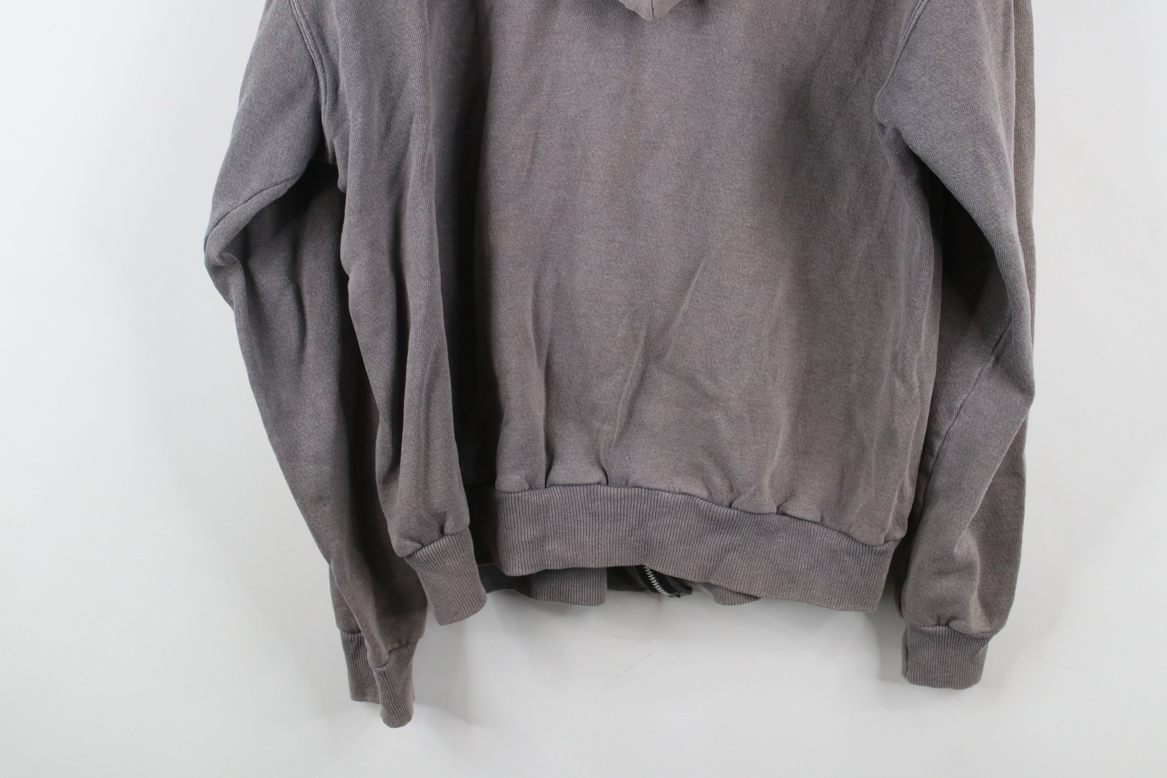 Vintage Vintage 80s 90s Streetwear Faded Full Zip Hoodie Gray USA Size US XL / EU 56 / 4 - 13 Thumbnail