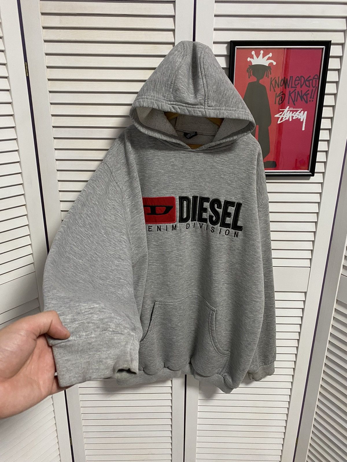 Diesel × Vintage Vintage 00s Hoodie Diesel Denim Devision Oversized Boxy Fit Size US XL / EU 56 / 4 - 2 Thumbnail
