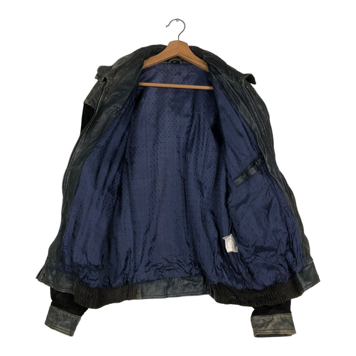 Japanese Brand 🔥VINTAGE BIKER GENUINE LEATHER JACKET CARGO JAPAN MADE Size US L / EU 52-54 / 3 - 12 Thumbnail