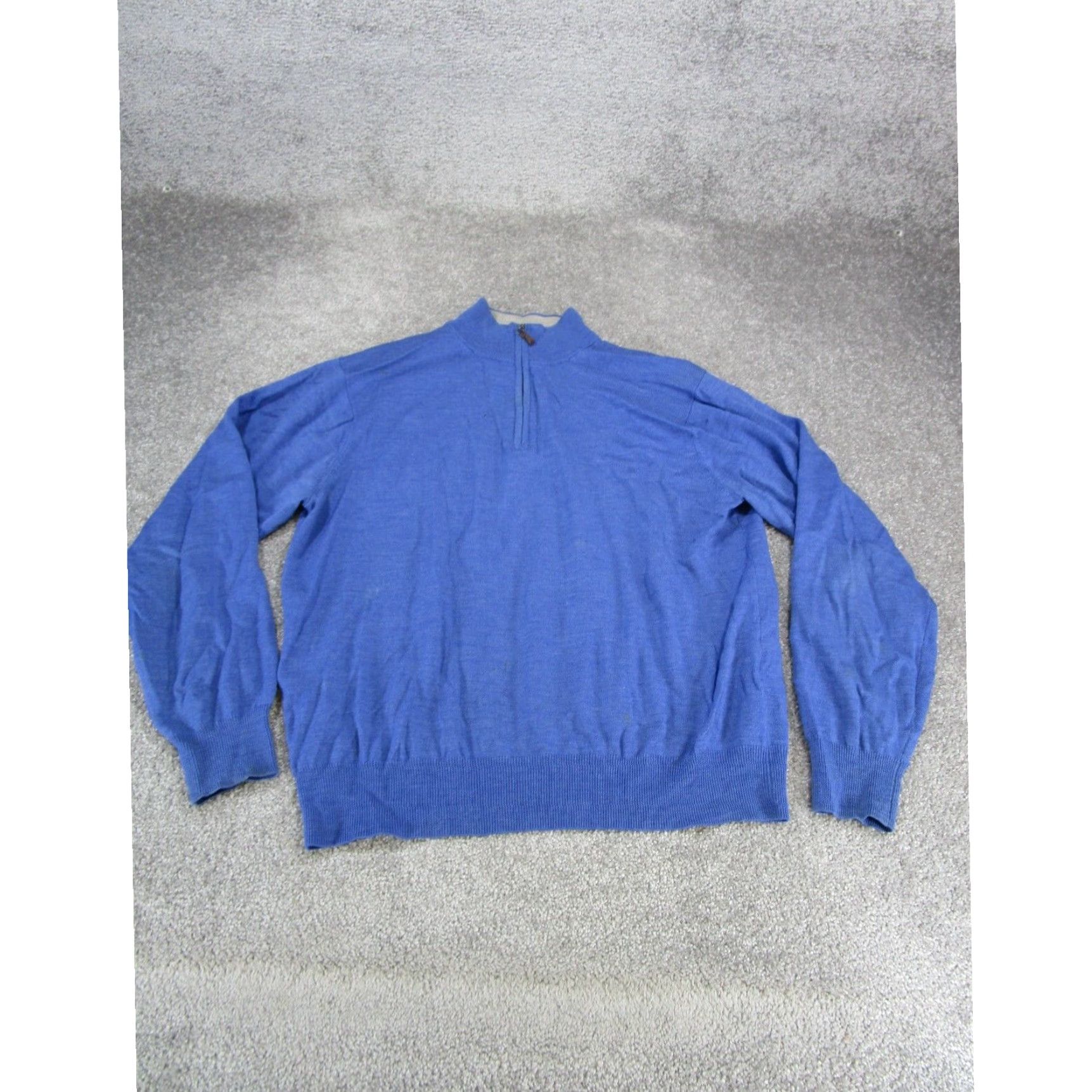 Peter Millar Premium Merino Wool Mens Large Blue Knit Sweater By Peter ...