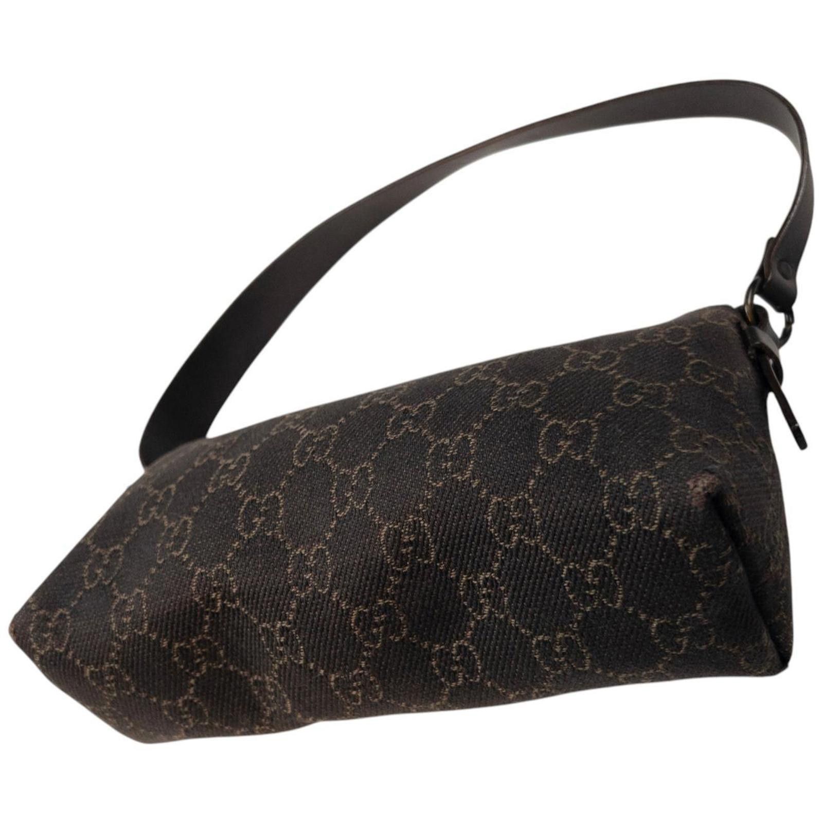 Gucci Vintage Gucci Monogram Mini Baguette Shoulder Bag Size ONE SIZE - 8 Thumbnail