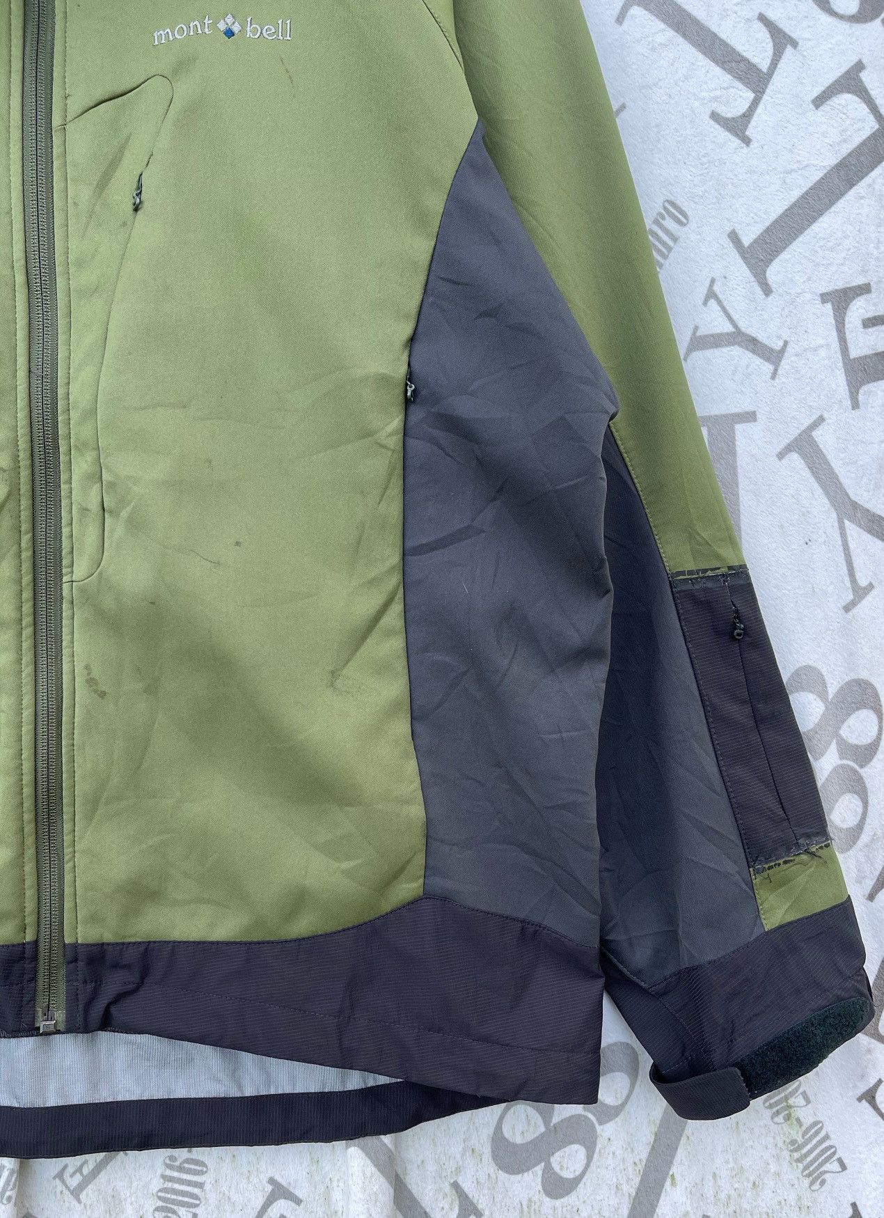 Montbell Mont-bell Men's Green/Gray Hooded Full Zip Outdoor Jacket Size US M / EU 48-50 / 2 - 8 Thumbnail