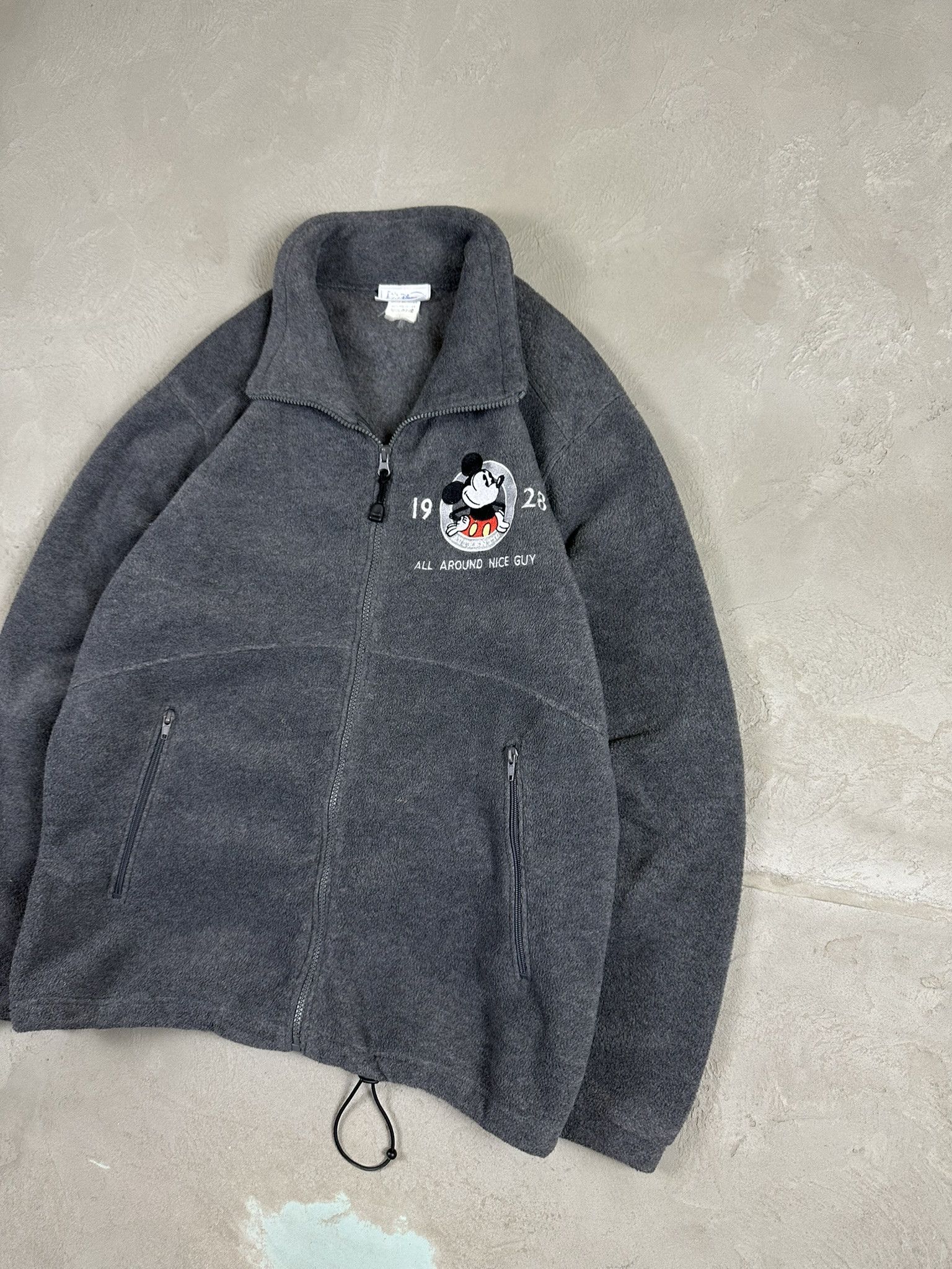 Disney 90s Vintage Disney Mickey Mouse Zip Sherpa Fleece Size US L / EU 52-54 / 3 - 3 Thumbnail