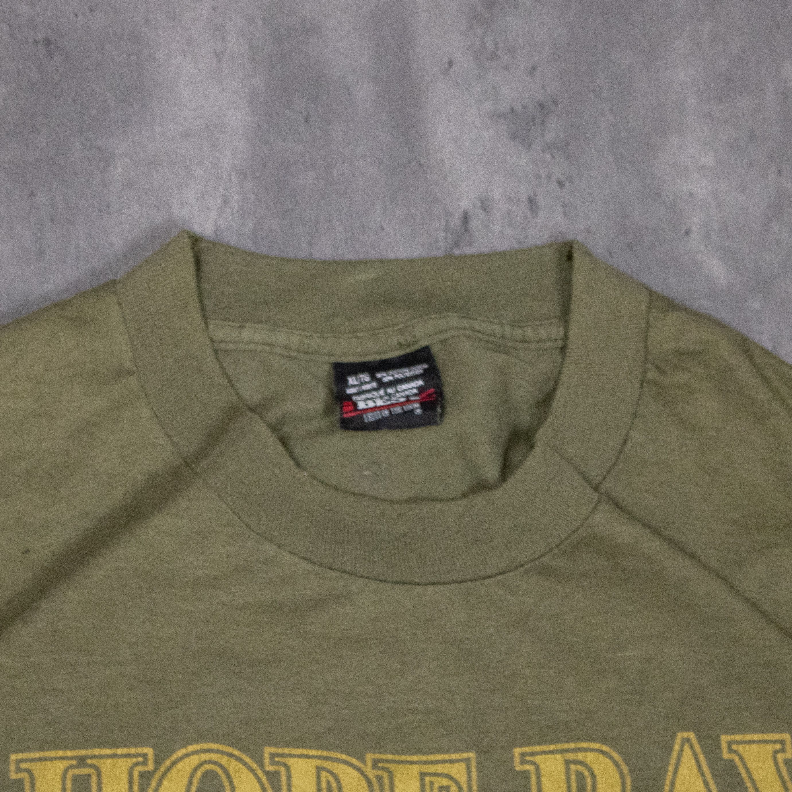 Fruit Of The Loom × Vintage Vintgae 1990s Hope Bay Bible Single Stitch Olive Tee Size US XL / EU 56 / 4 - 6 Thumbnail