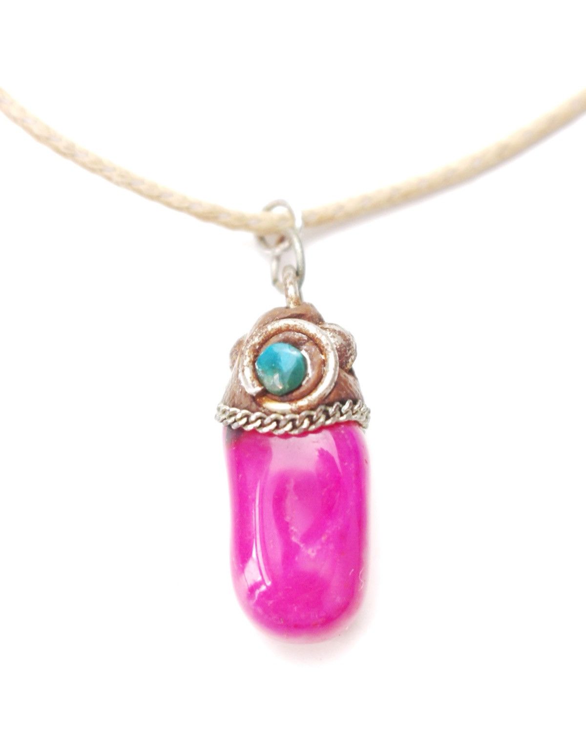 Japanese Brand × Vintage 2000S JAPANESE HANDMADE PINK STONE TALISMAN NECKLACE Size ONE SIZE - 1 Thumbnail