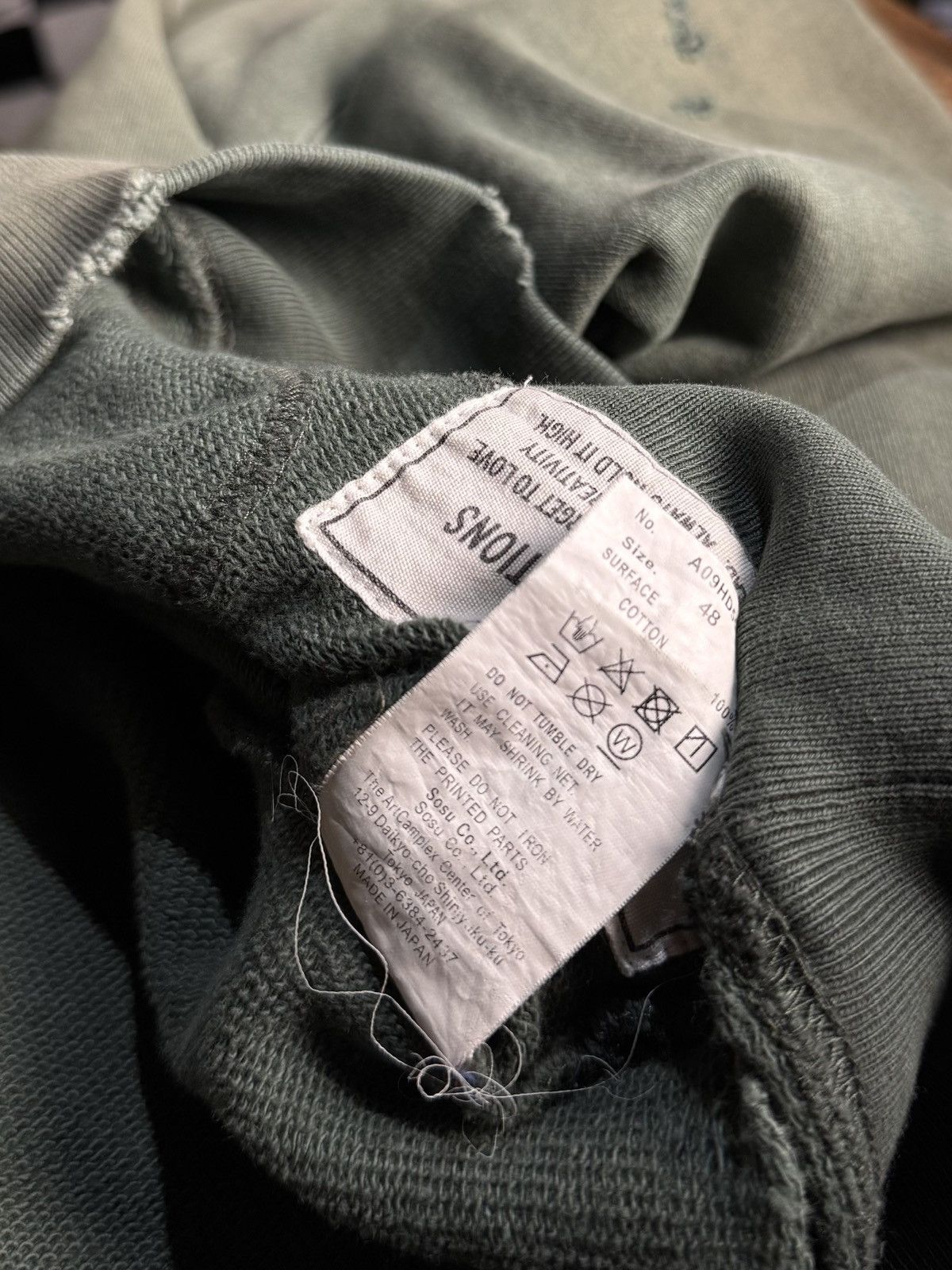 Maison MIHARA YASUHIRO $629 DISTRESSED SMILEY HOODIE GREEN ENZYME DYE WASH SWEATER Size US M / EU 48-50 / 2 - 13 Thumbnail