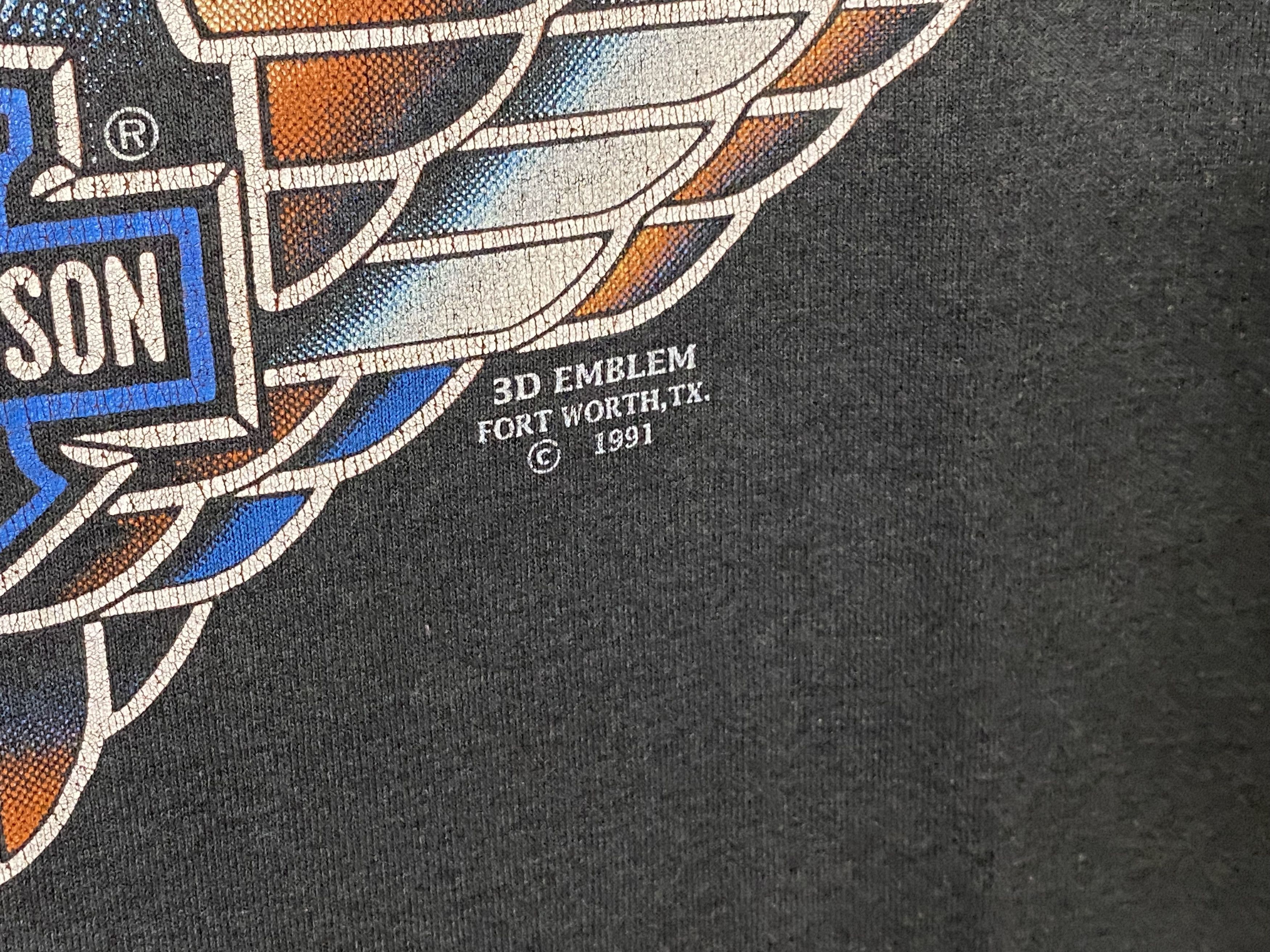 Harley Davidson × Vintage HARLEY DAVIDSON ROLLING THUNDER T SHIRT 1991 3D EMBLEM Size US XL / EU 56 / 4 - 4 Thumbnail