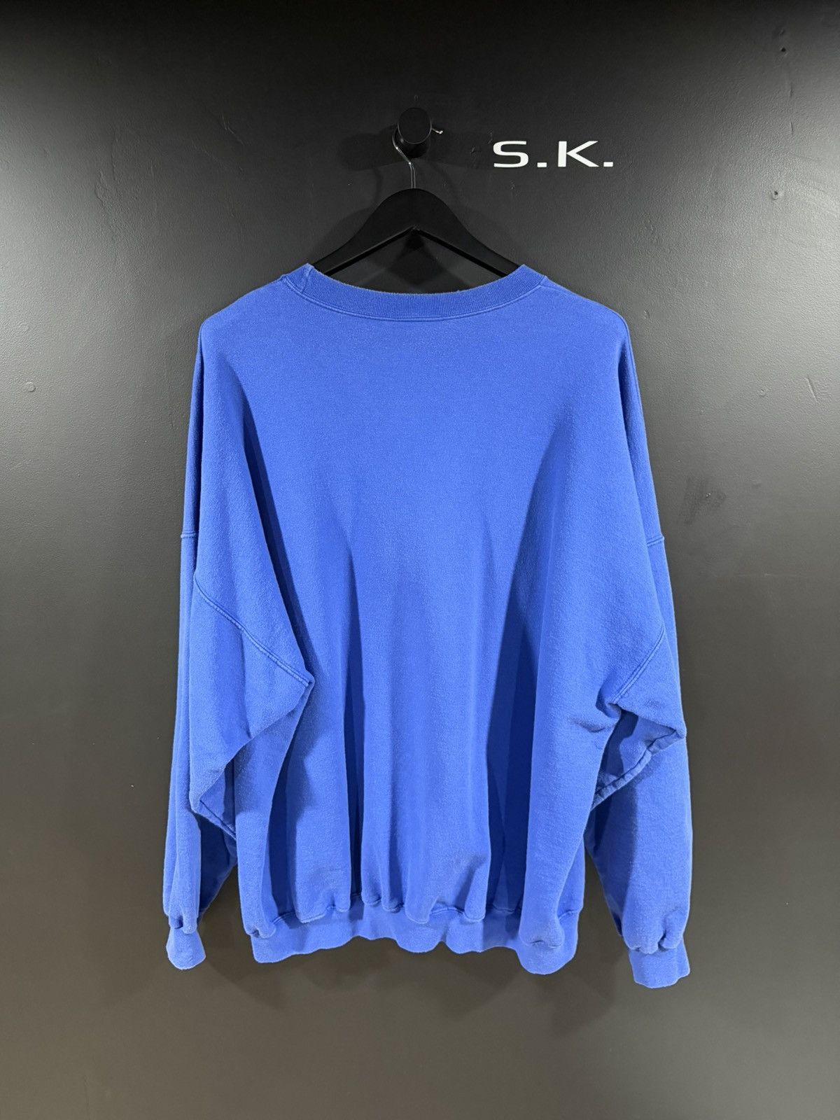 Hanes 2000s Y2K Vintage Hanes Faded Blue Grunge Sweatshirt XXXL Size US XXL / EU 58 / 5 - 4 Thumbnail