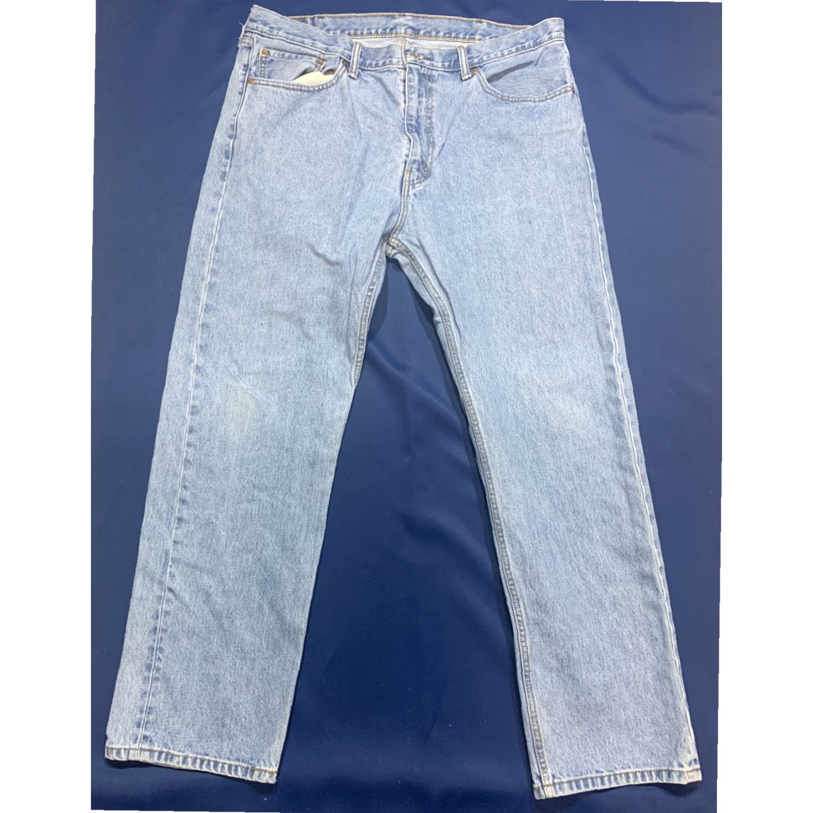 Levi's Levis 505 Mens Regular Straight Jeans Blue 40x31 Medium Cotton Denim Size US 40 / EU 56 - 2 Thumbnail
