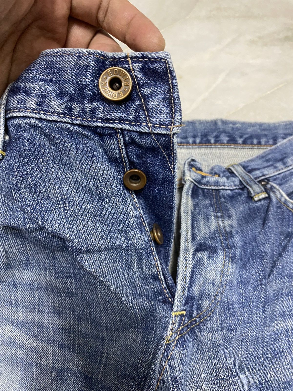 Edwin Size 30x29 Vintage Edwin Distressed Jeans Faded Pants Denim Size US 30 / EU 46 - 4 Thumbnail