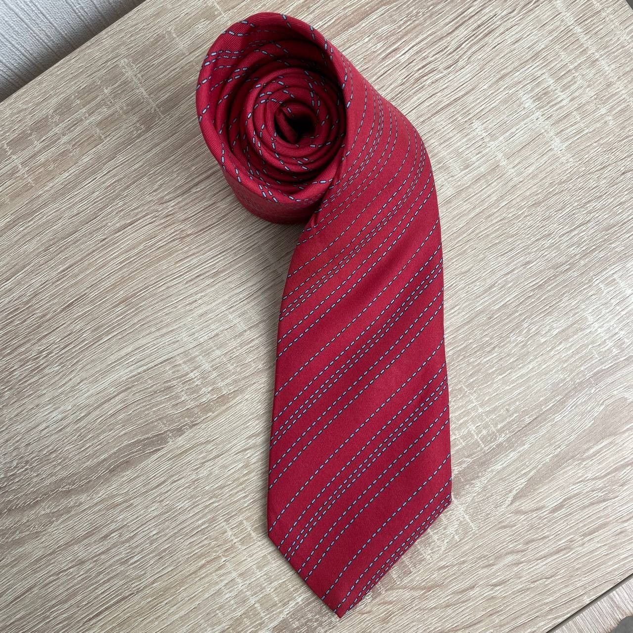 Hermes Hermes Paris Silk Tie 5114 HA Geometry Red Size ONE SIZE - 2 Thumbnail