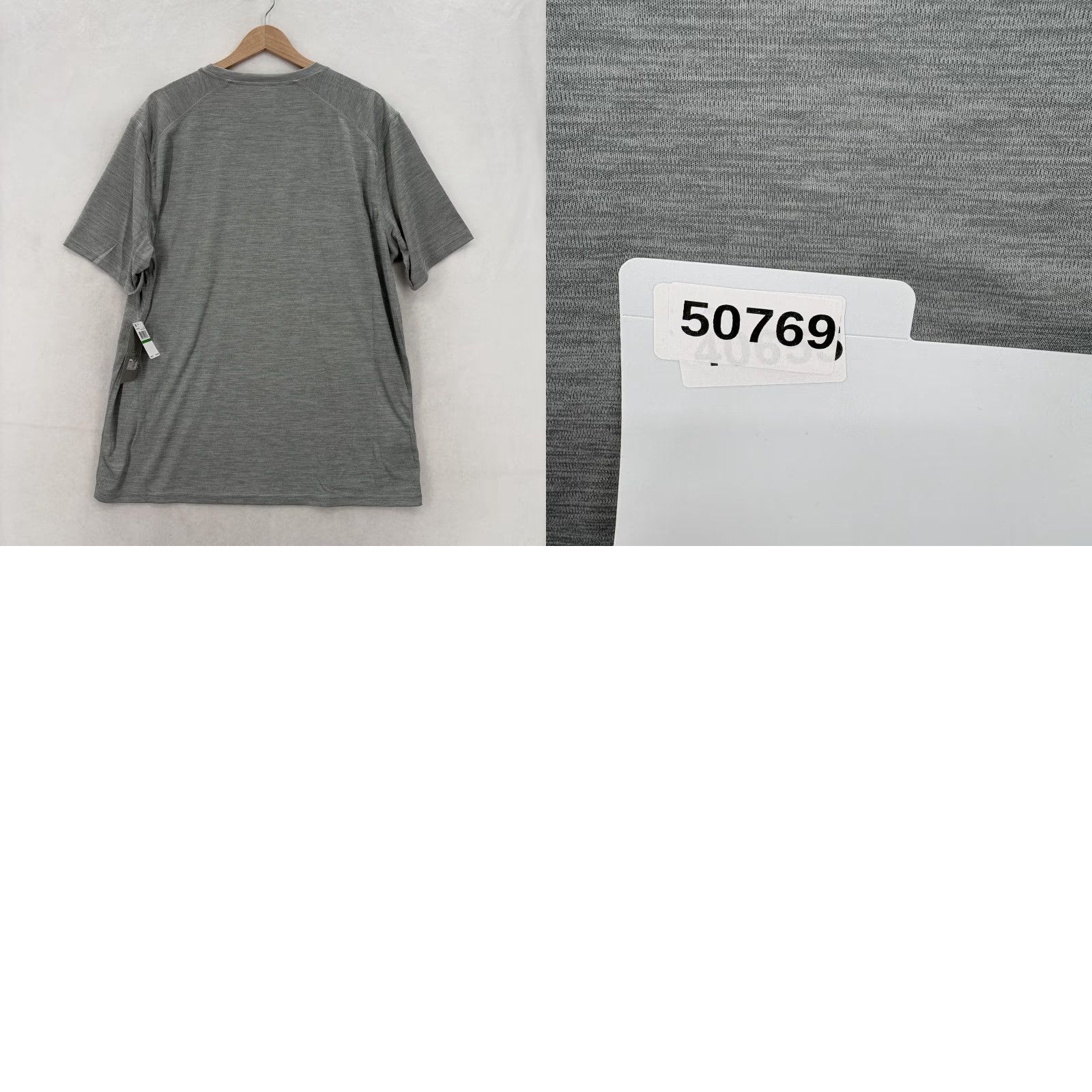 PGA Tour PGA TOUR Shirt Mens Large Gray Short Sleeve Performance Golf UPF 50 Protection Size US L / EU 52-54 / 3 - 9 Thumbnail
