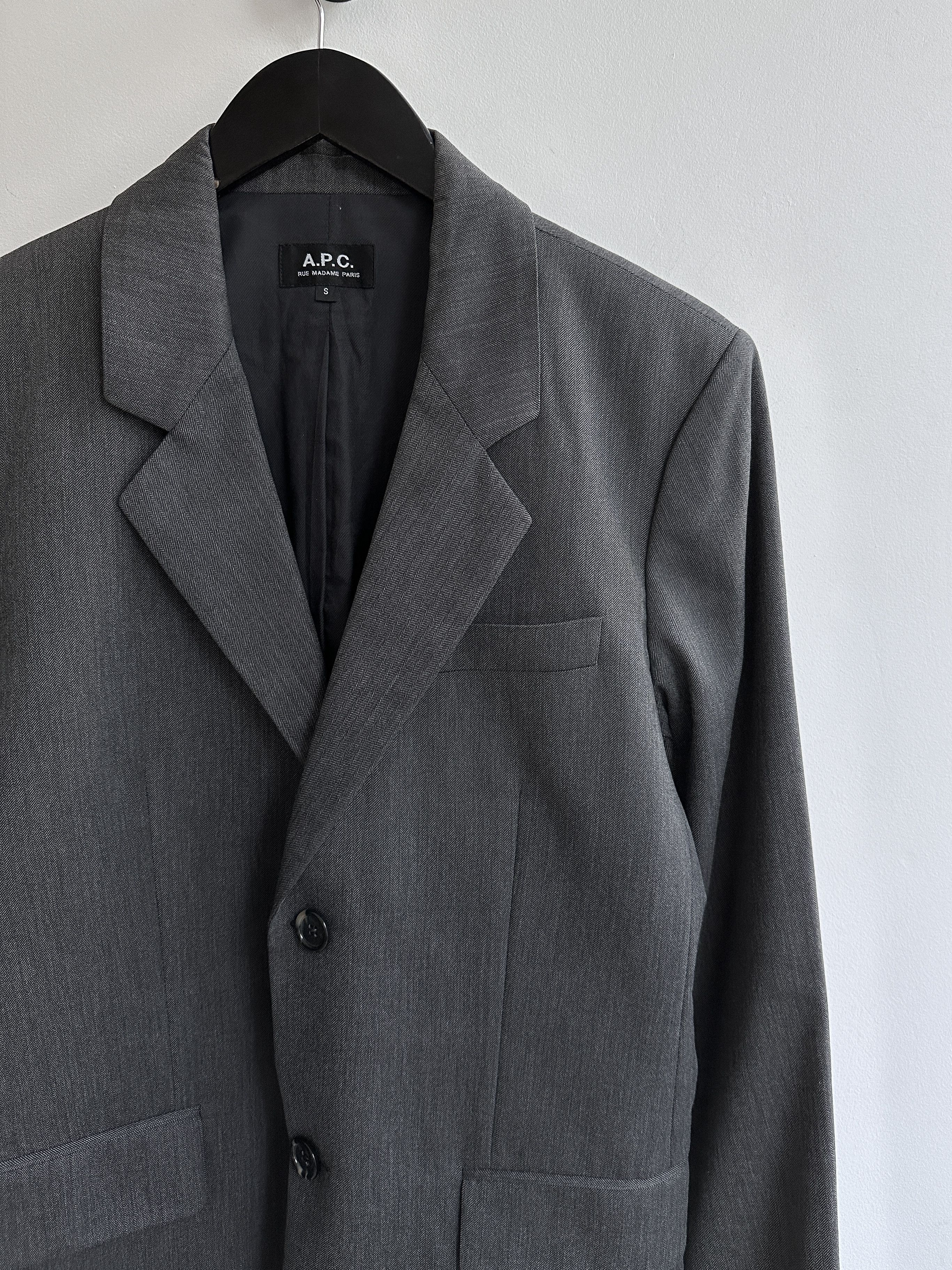 A.P.C. A.P.C Gray Blazer Size 42R - 4 Thumbnail