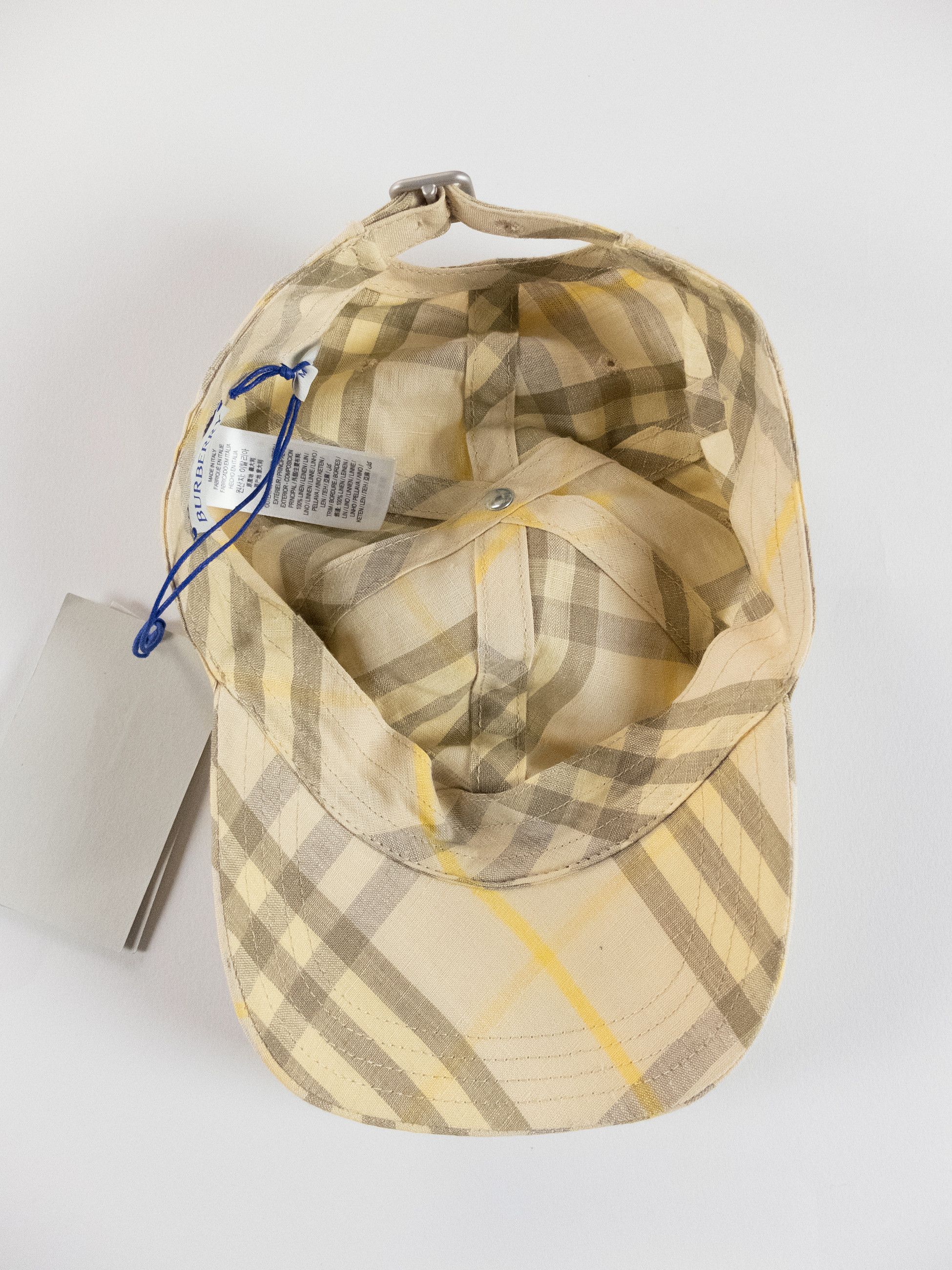 Burberry BURBERRY beige IP check linen baseball cap Medium Size ONE SIZE - 10 Thumbnail