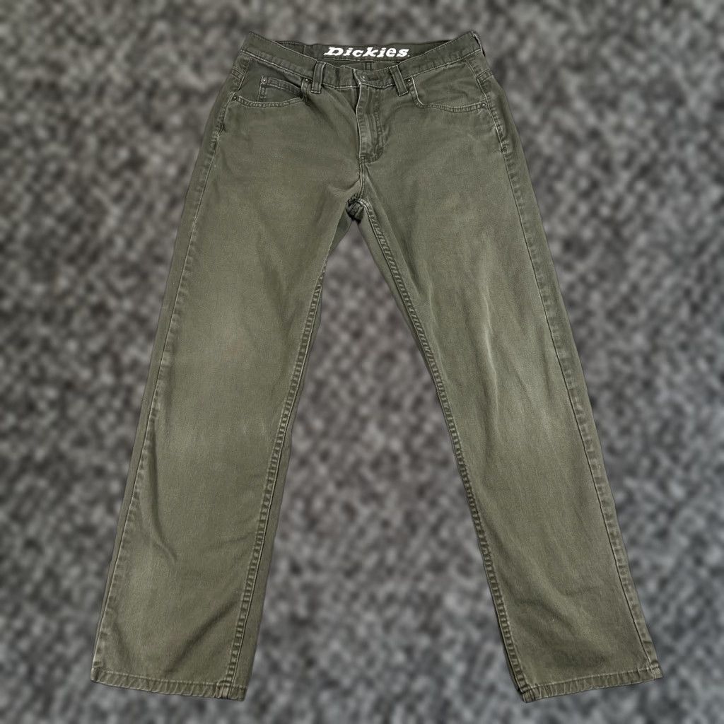 Dickies Dickies Jeans Mens 32x29 Green Duck Canvas Work Fit Regular Straight Denim Pockets 90s Y2K Vintage No Size US 32 / EU 48 - 1 Thumbnail