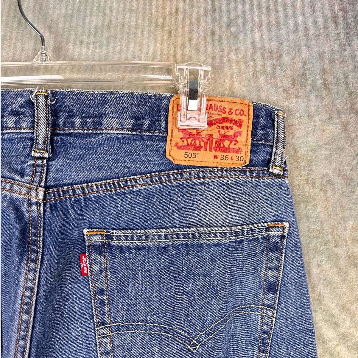 Levi's × Vintage Vintage Levis 505 Denim Jeans 36x30 Dark Wash Straight Leg Size US 36 / EU 52 - 9 Thumbnail