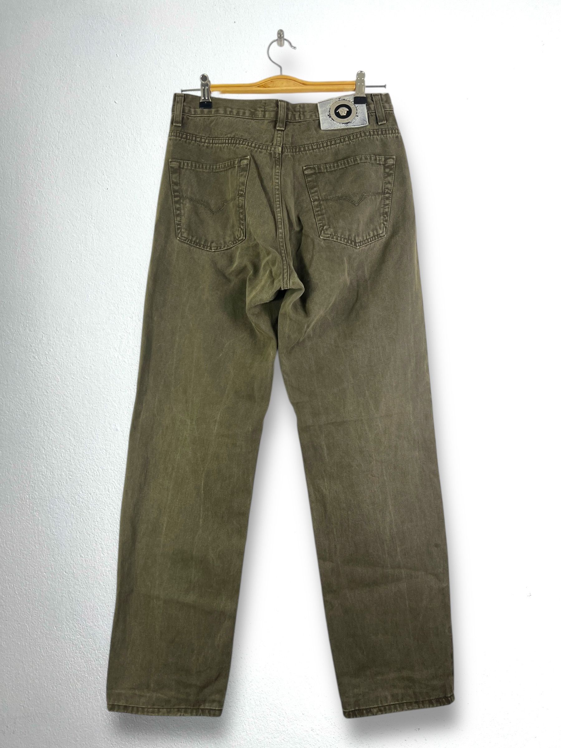 Versace Jeans Couture Vintage VERSACE Jeans Signature Khaki Green Denim GTMP154 Size US 30 / EU 46 - 14 Thumbnail