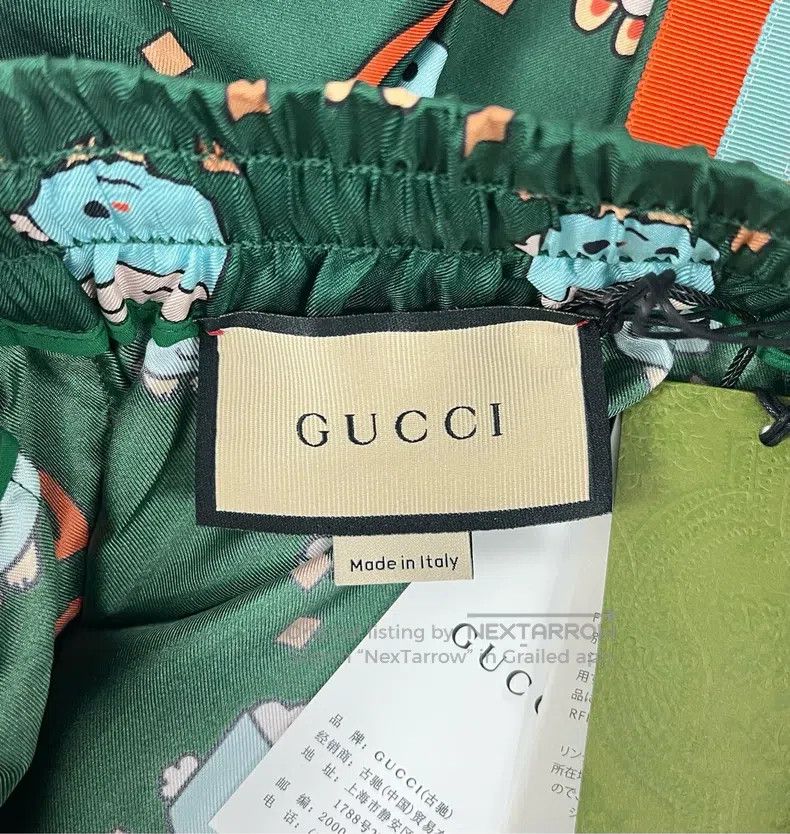 Gucci Gucci SizeXS Green cartoon pattern full print logo casual t Size US 27 - 4 Thumbnail