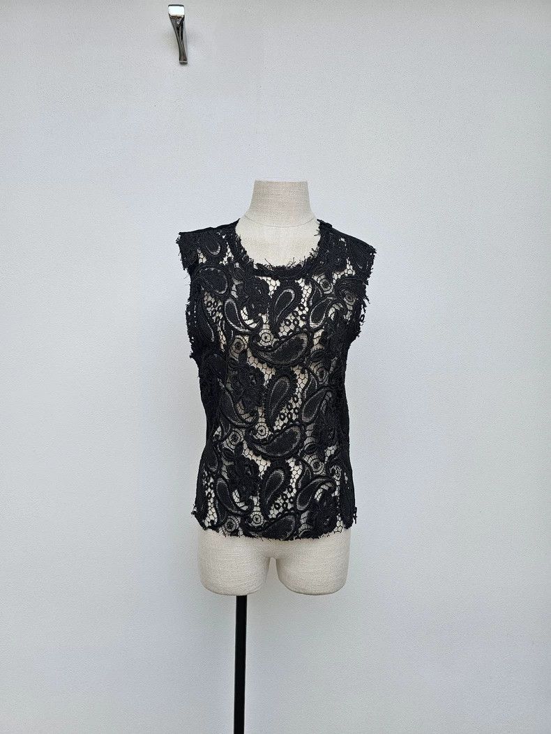 Ann Demeulemeester Ann Demeulemeester Men's and Women's Lace T-Shirt Vest Size L / US 10 / IT 46 - 2 Thumbnail