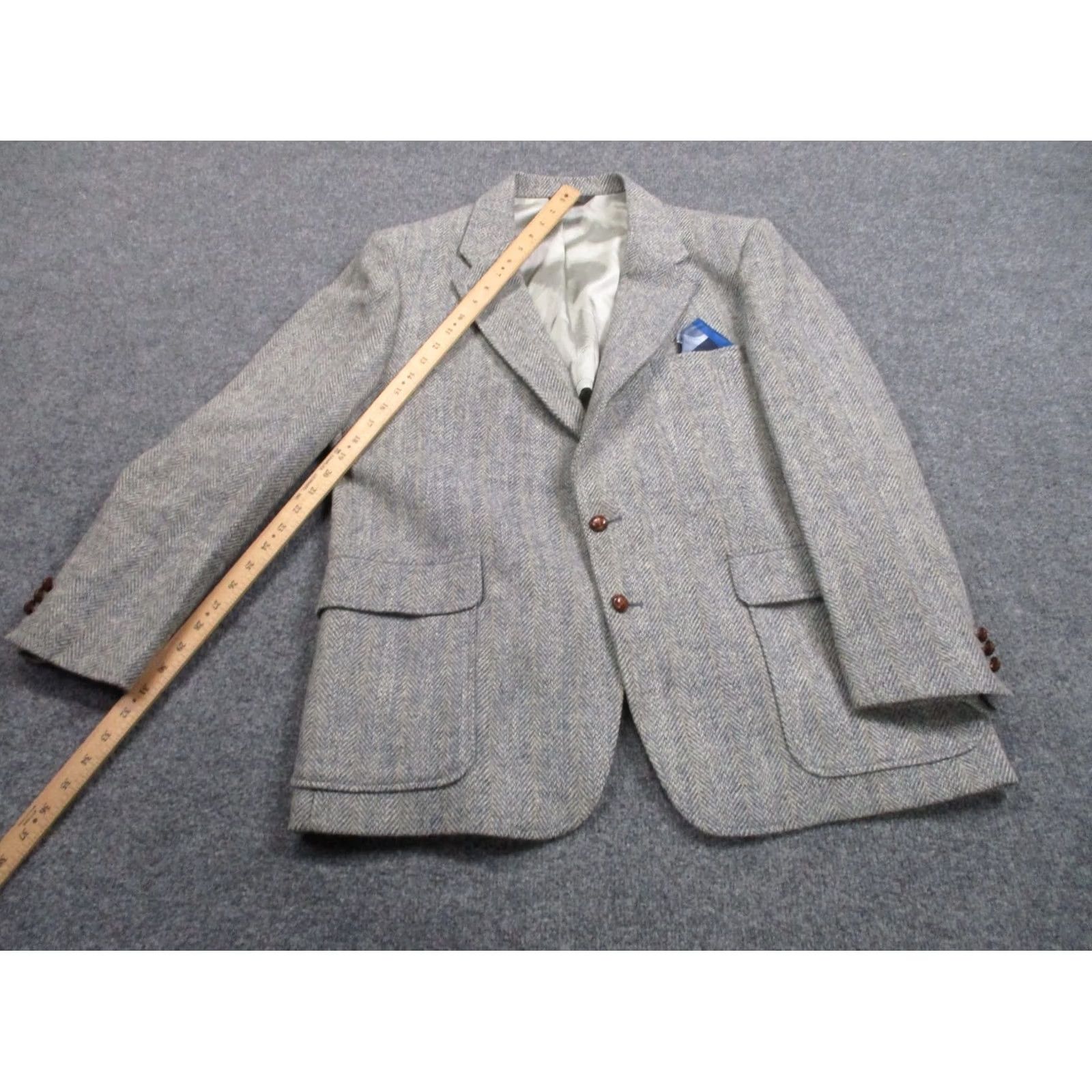 Harris Tweed VINTAGE Harris Tweed Jacket Mens 44 Scottish Wool Sport Coat Blazer USA 70s 80s Size 44R - 6 Thumbnail