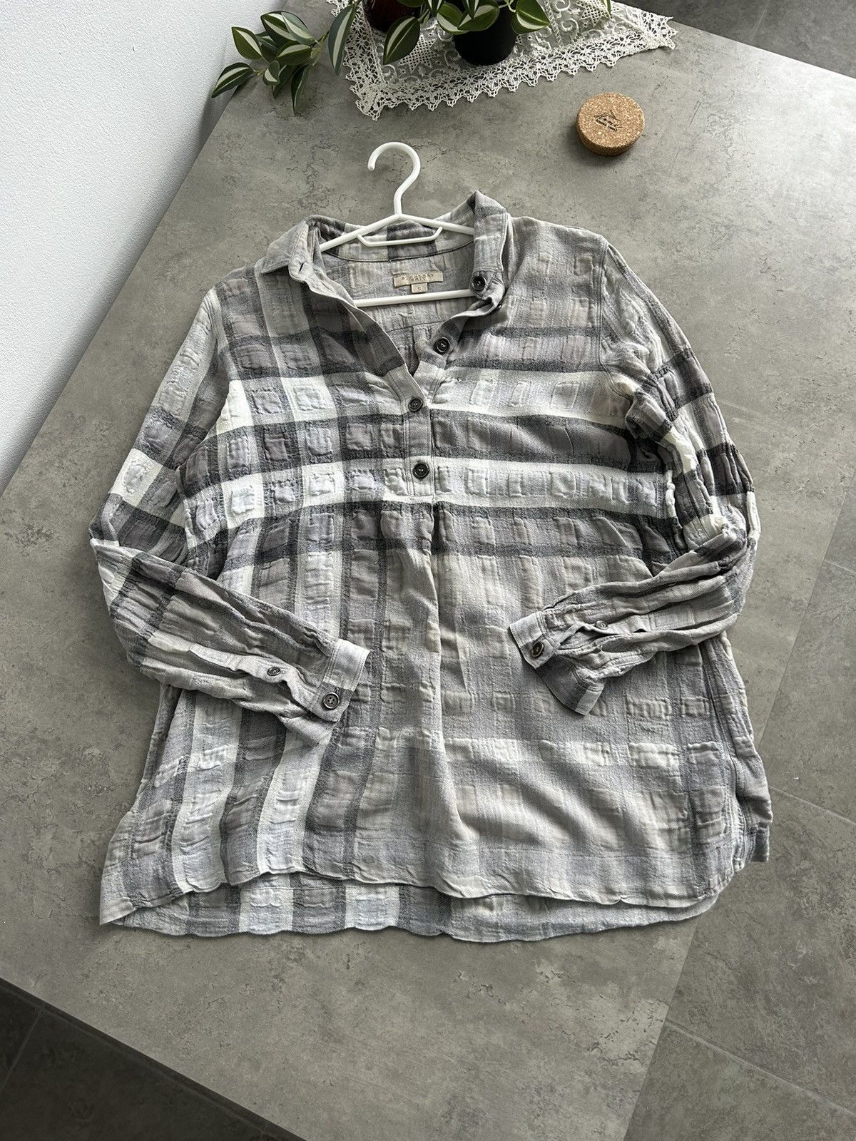 Burberry Burberry Brit nova check gray wool shirt women’s Size S / US 4 / IT 40 - 4 Thumbnail