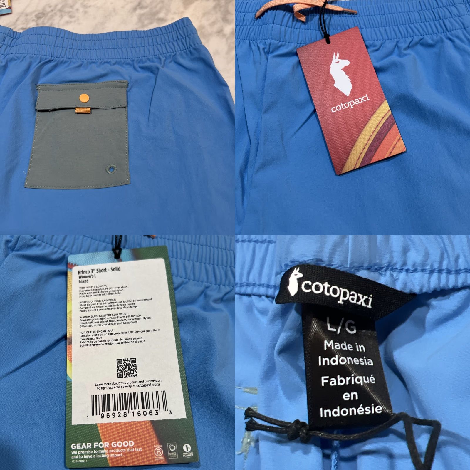Cotopaxi Cotopaxi Brinco 3” Short Women Large Island Blue Outdoor Hiking Pockets NWT Size 36" / US 14 / IT 50 - 8 Thumbnail